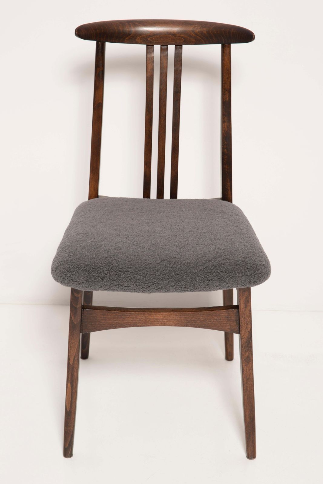 photo buy Mid Century Modern Gray Boucle Chair, Designed By M. Zielinski, Europe, 1960s