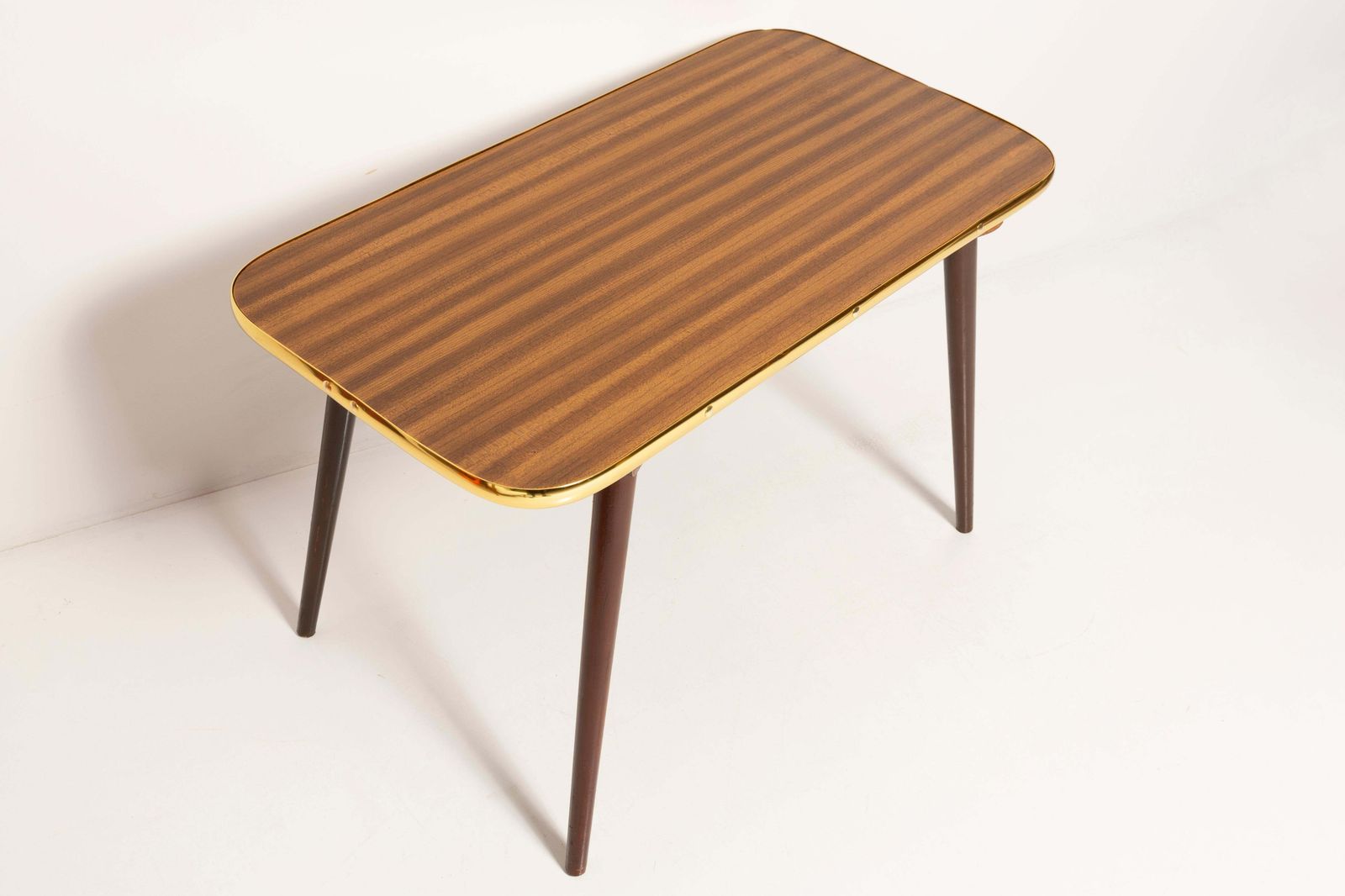 Mid Century Modern Coffee Table, Hollywood Regency Style, Wood, Poland, 1960s photo vintage