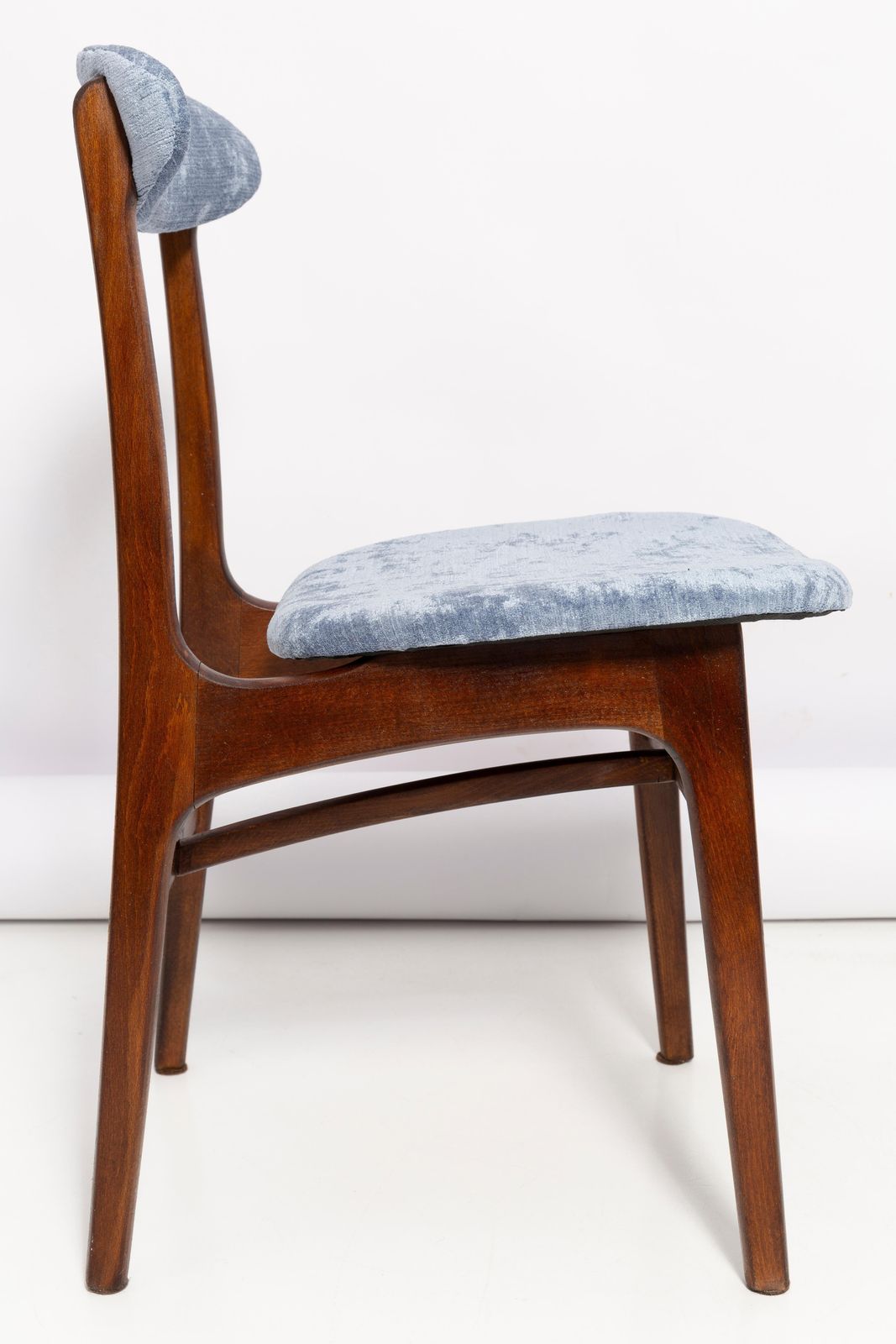 photo furniture Two Mid Century Lavender Velvet Chairs Designed By Rajmund Halas, Poland, 1960s