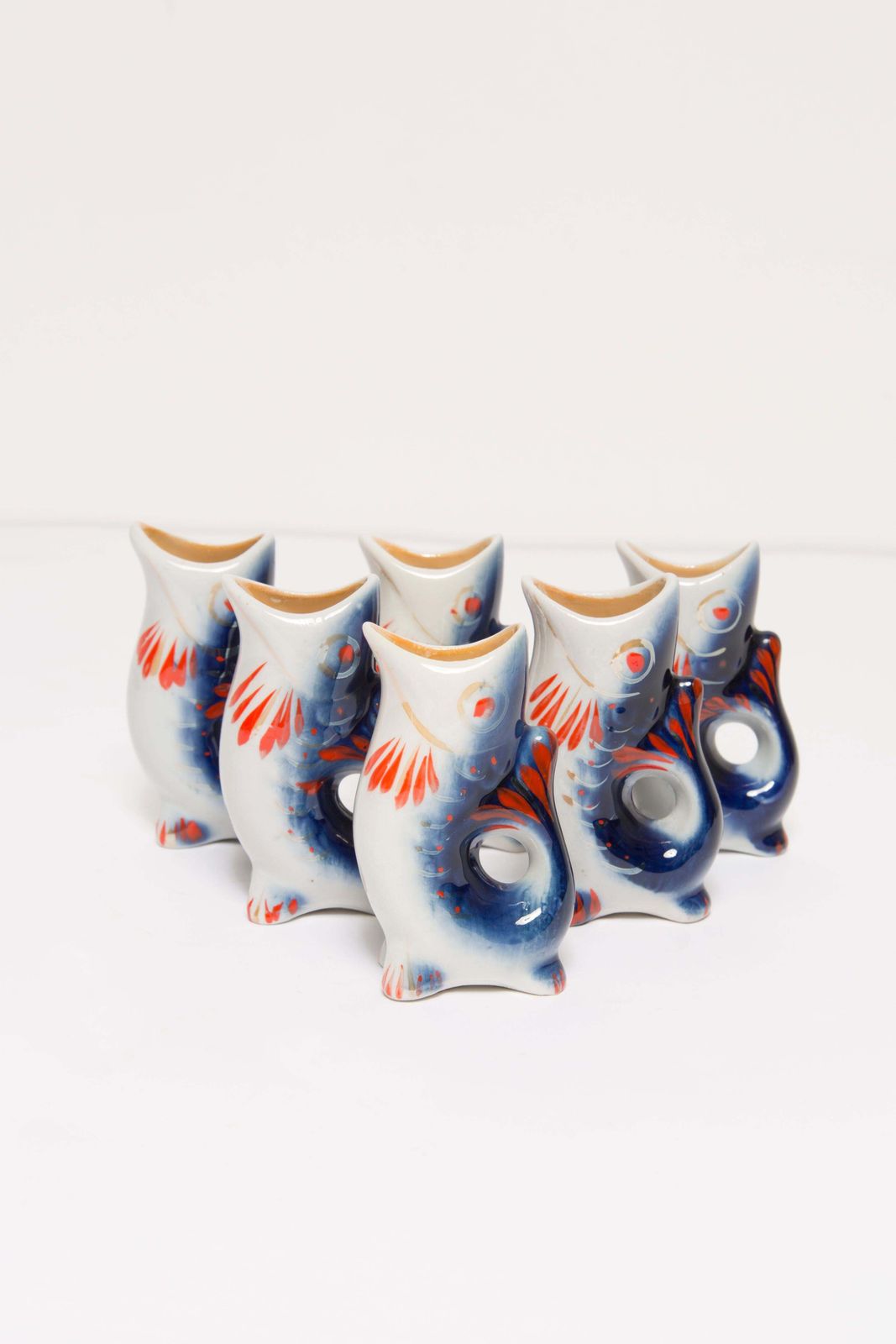 Blue Fish Glass Decanter And Glasses, 20th Century, Europe, 1960s photo for sale