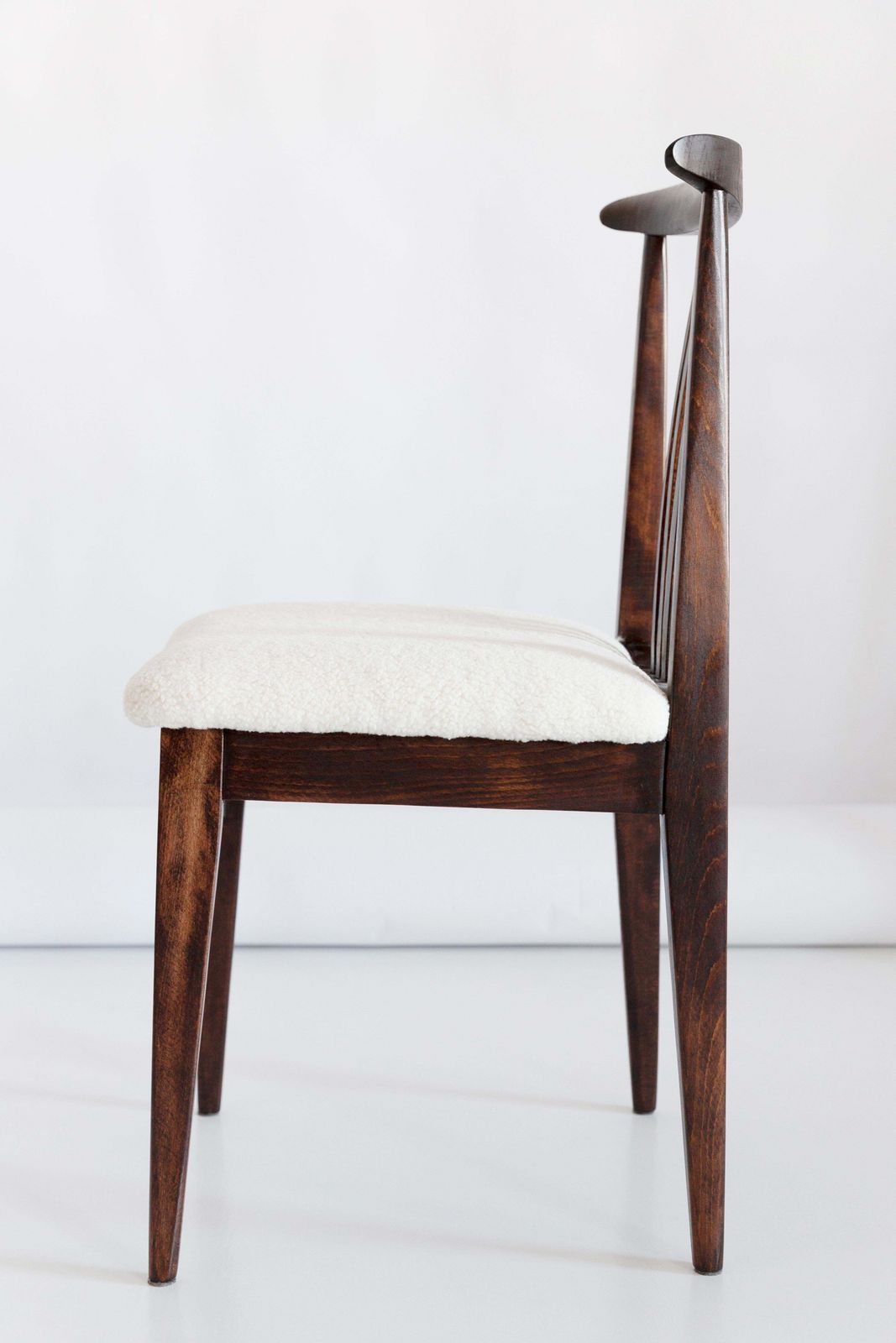 Mid Century Modern Light Boucle Chair, Designed By M. Zielinski, Europe, 1960s photo furniture