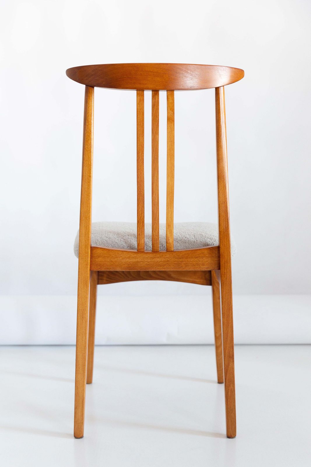 Mid Century Modern Linen Boucle Chair, Designed By M. Zielinski, Europe, 1960s photo vinterior