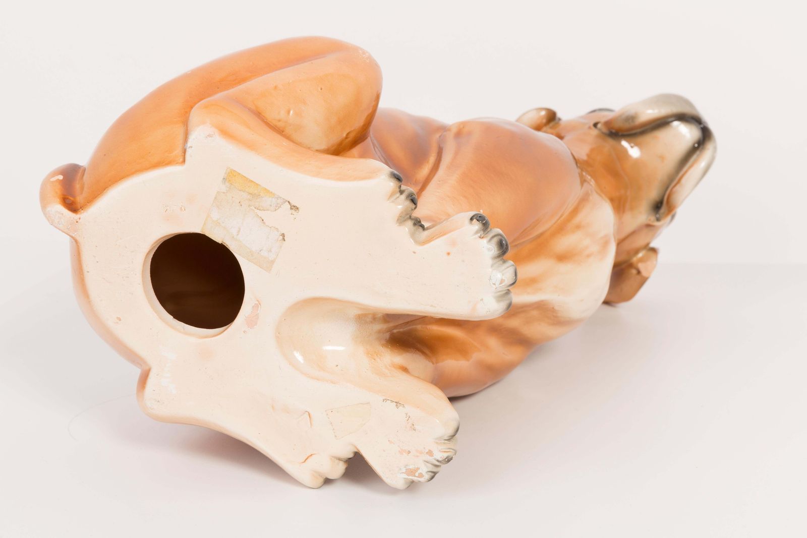 382.0 Rare Ceramic Boxer Dog Decorative Sculpture, Italy, 1960s photo