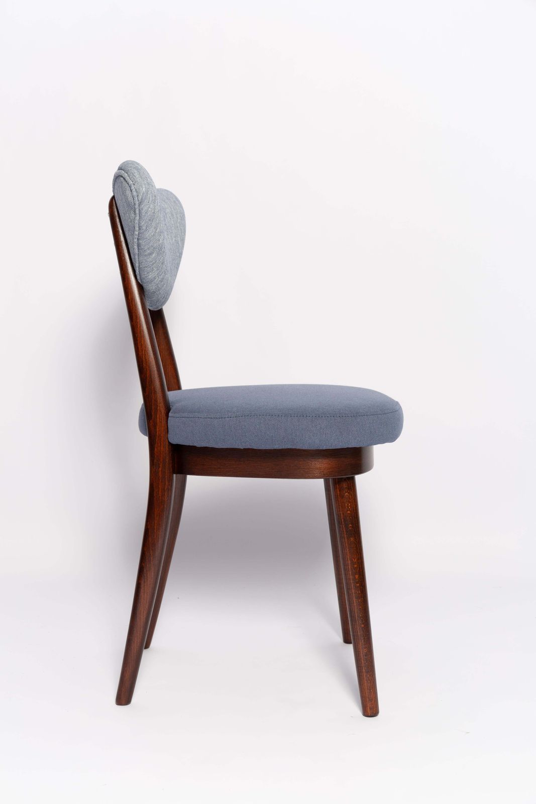 Mid Century Light And Medium Blue Denim Heart Chair, Europe, 1960s photo buy