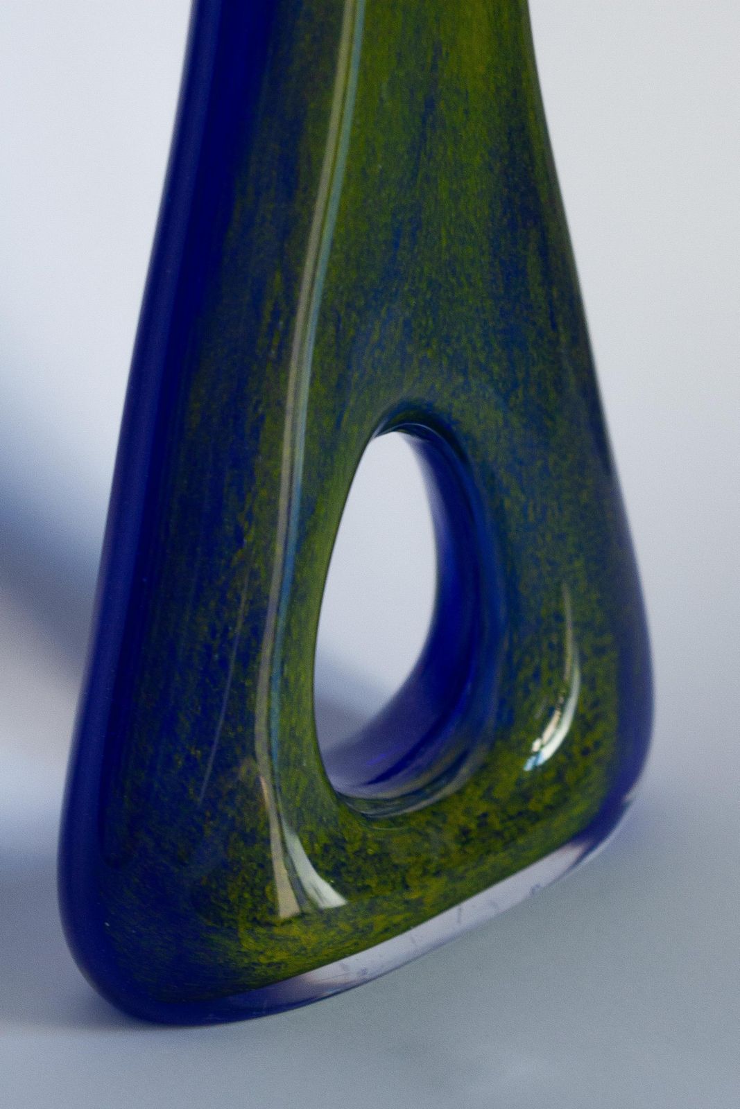 Mid Century Ultramarine Blue And Yellow Artistic Vase, Europe, 1960s photo buy