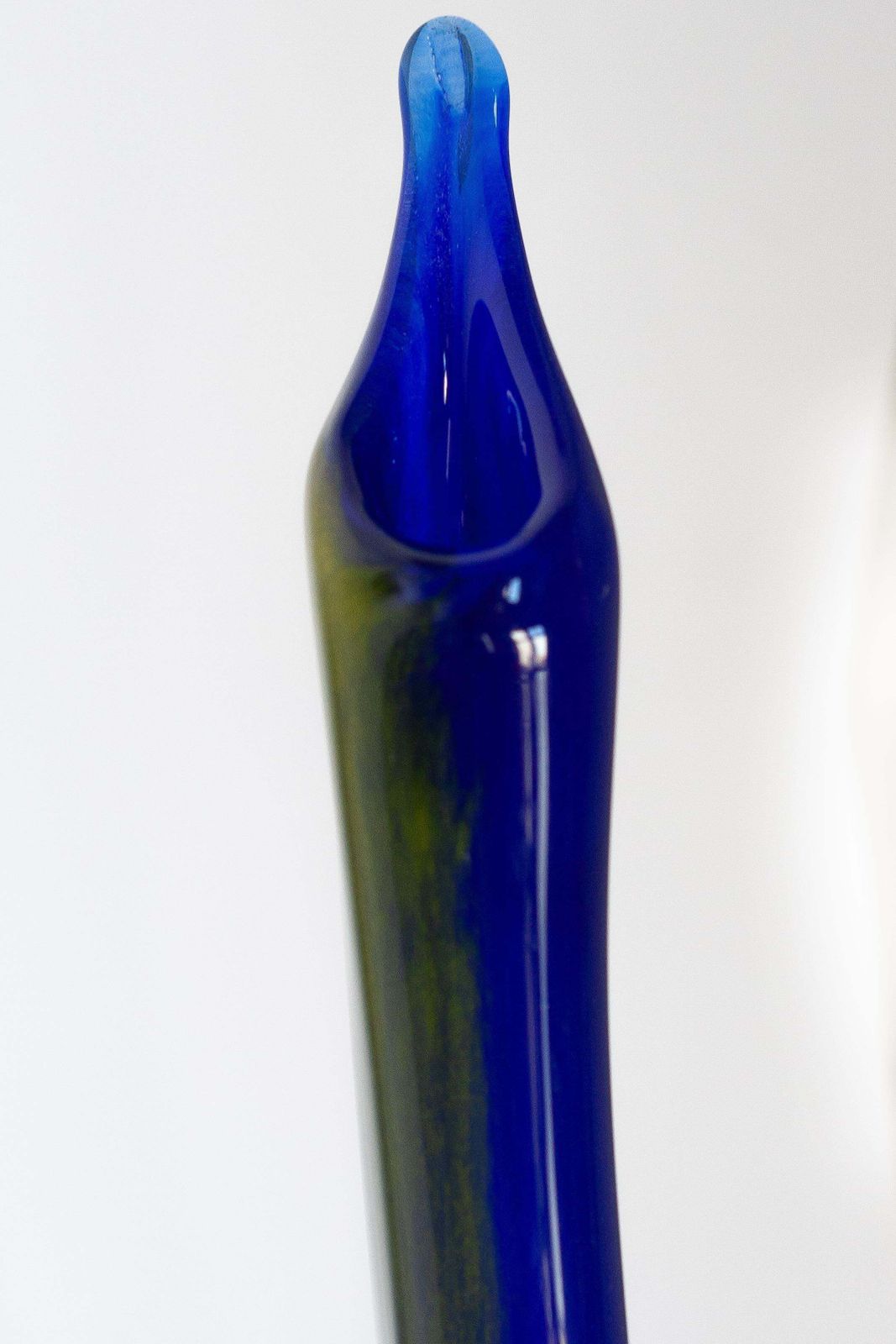 photo vinterior Mid Century Ultramarine Blue And Yellow Artistic Vase, Europe, 1960s