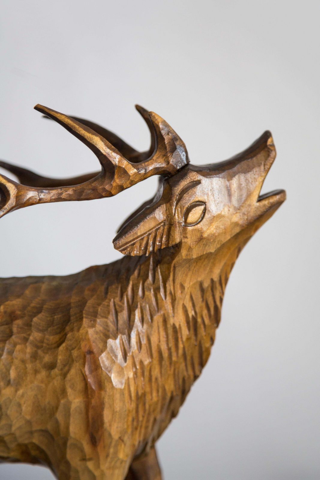 Mid 20th Century Medium Deep Wood Sculpture, Europe, Poland, 1960s photo vintage