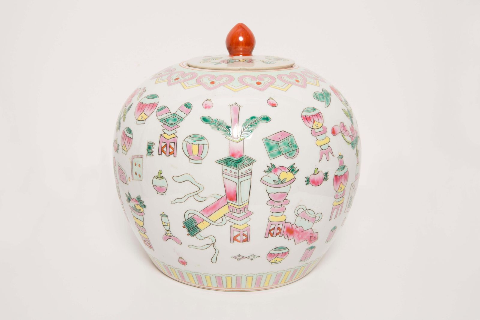 Ceramic Hand Painted Vase Candy Box, 20th Century, Europe, 1960s photo 298.0