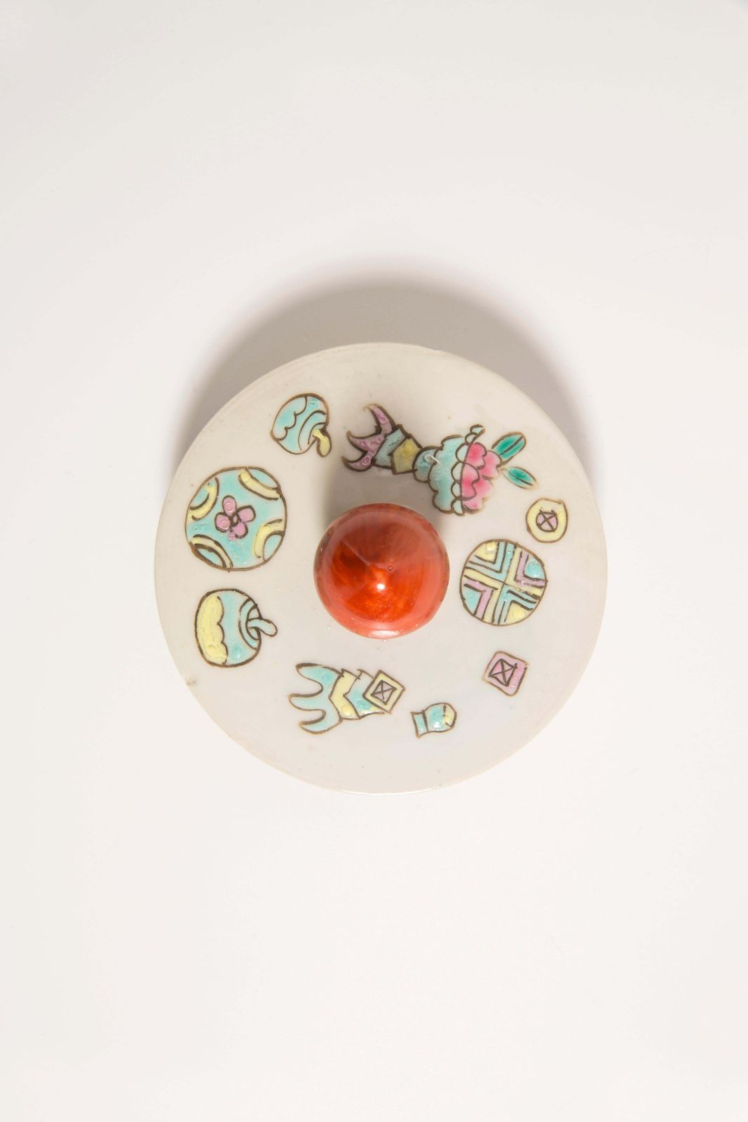 photo for sale Ceramic Hand Painted Vase Candy Box, 20th Century, Europe, 1960s