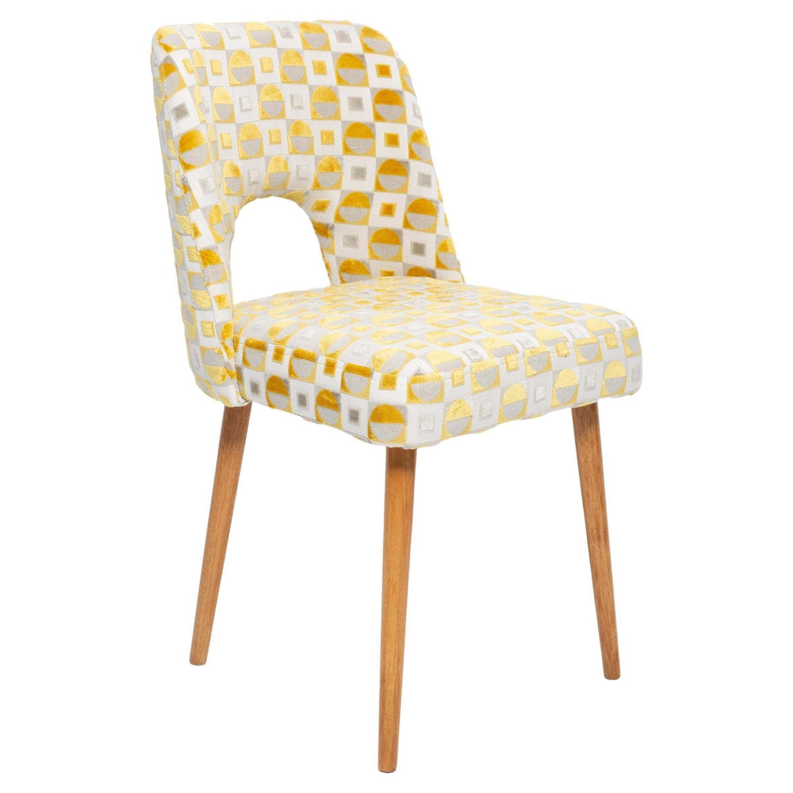 Mid Century Yellow Mustard 'Shell' Chair, 1960s