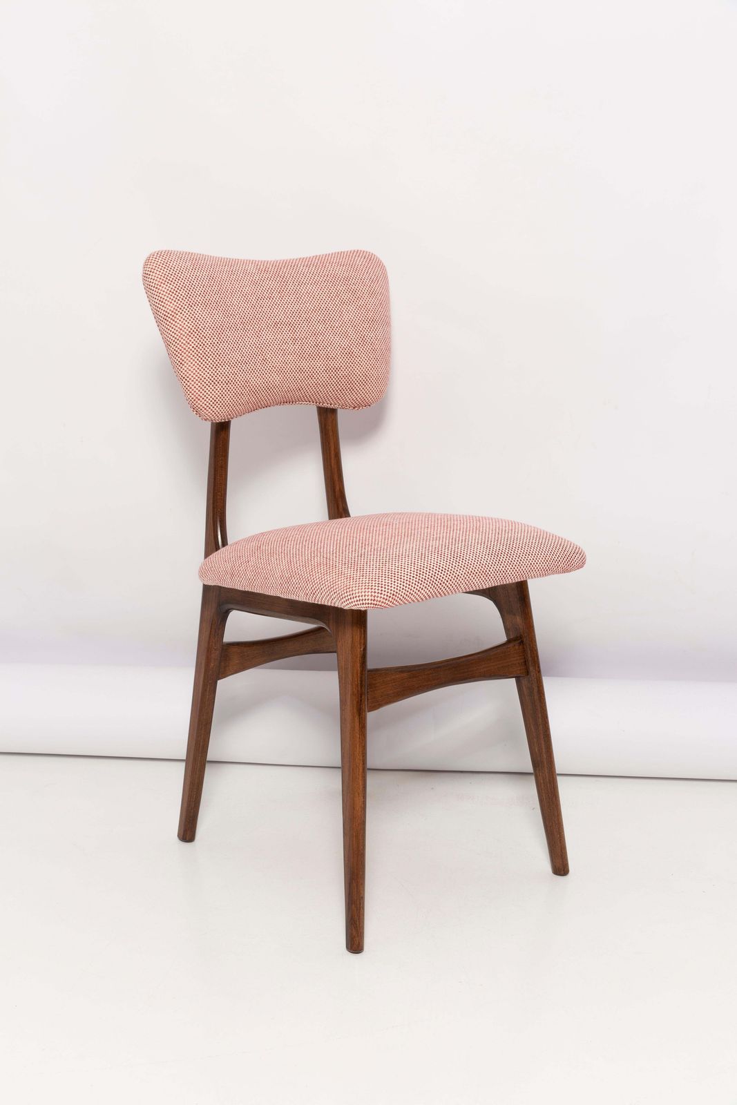Mid Century Butterfly Dining Chair, Peony Cotton, Poland, 1960s photo furniture