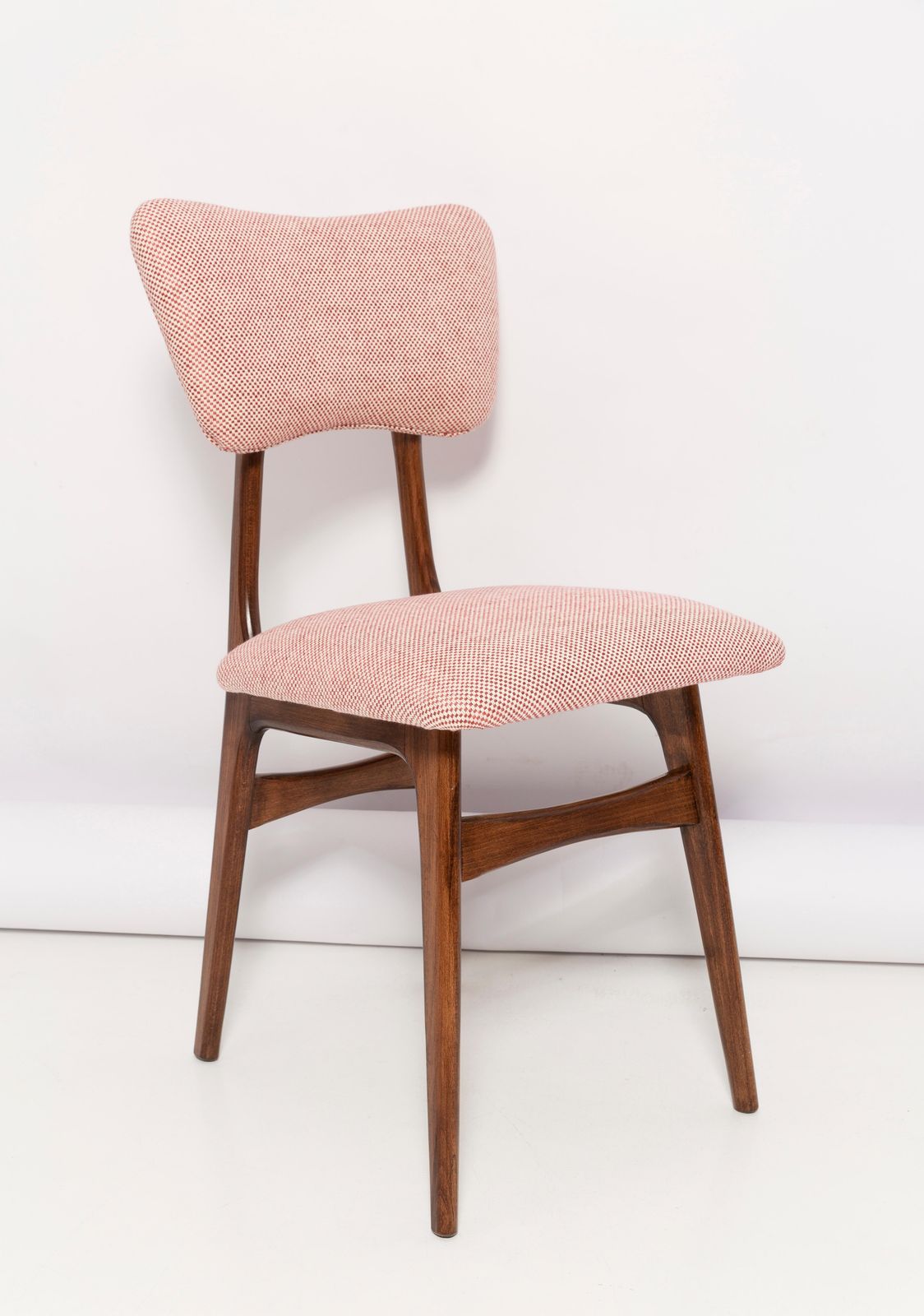 Mid Century Butterfly Dining Chair, Peony Cotton, Poland, 1960s photo for sale