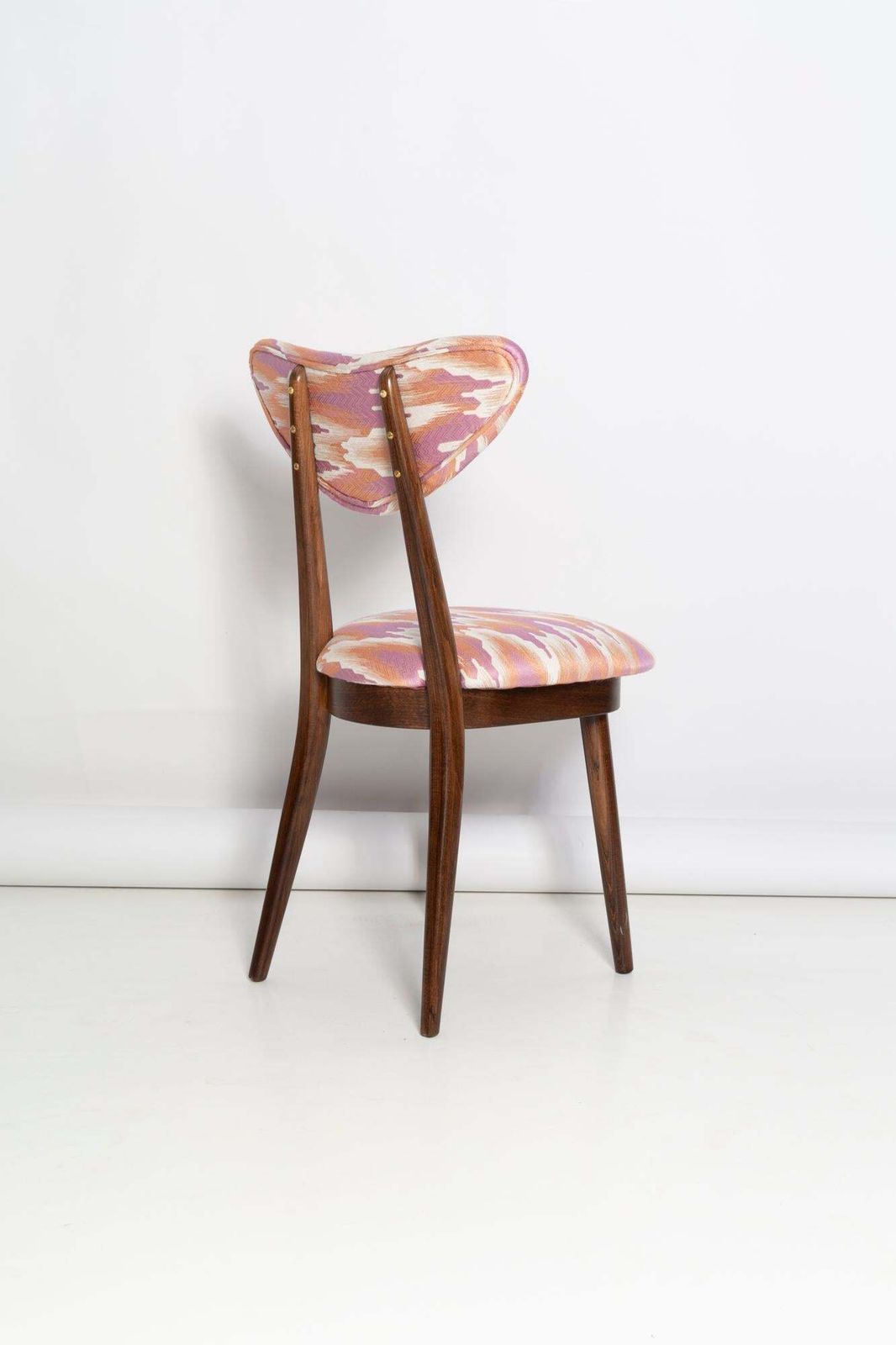 Mid Century Heart Chair In Pink Fandango Jacquar, Dedar, Europe, 1960s photo buy