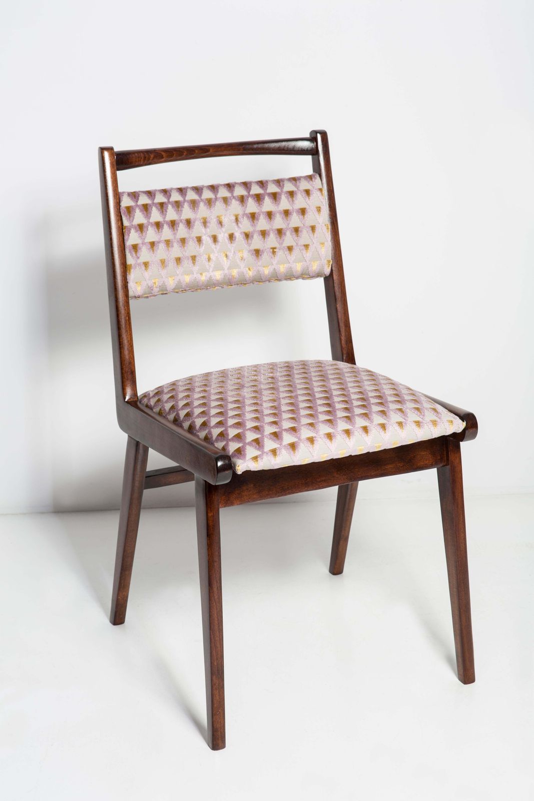photo for sale Mid Century Light Purple Amuleto Velvet Jar Chair, Poland, 1960s