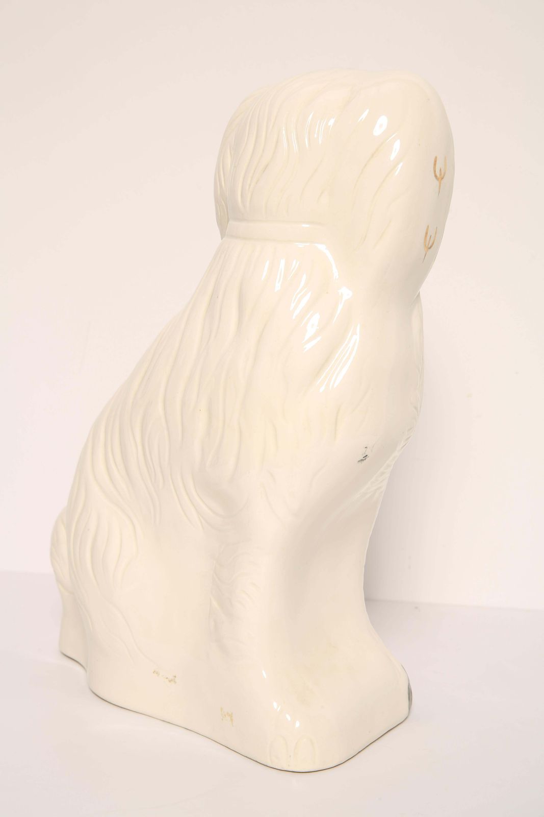 19e Eeuwse Engelse Aardewerken Yorkshire Hond, Staffordshire, Engeland, Ca. Jaren 1960 photo vintage