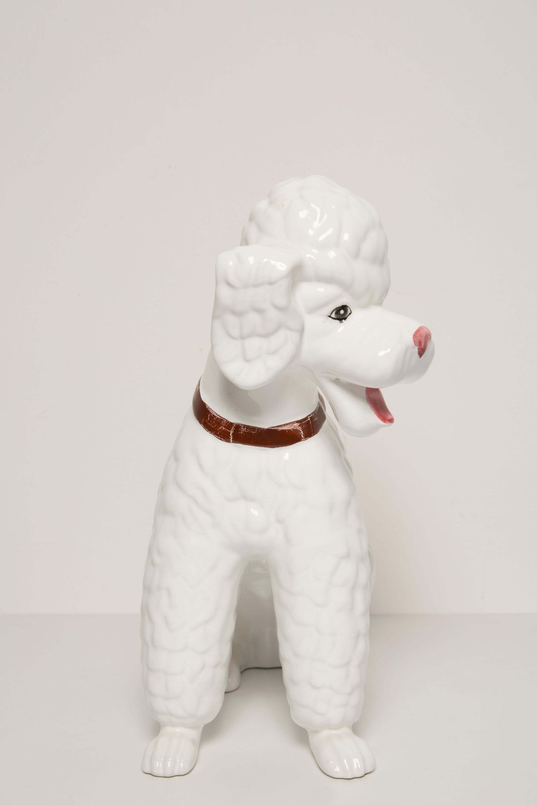 Mid Century Big King White Poodle Dog Sculpture, Italy, 1960s photo Art