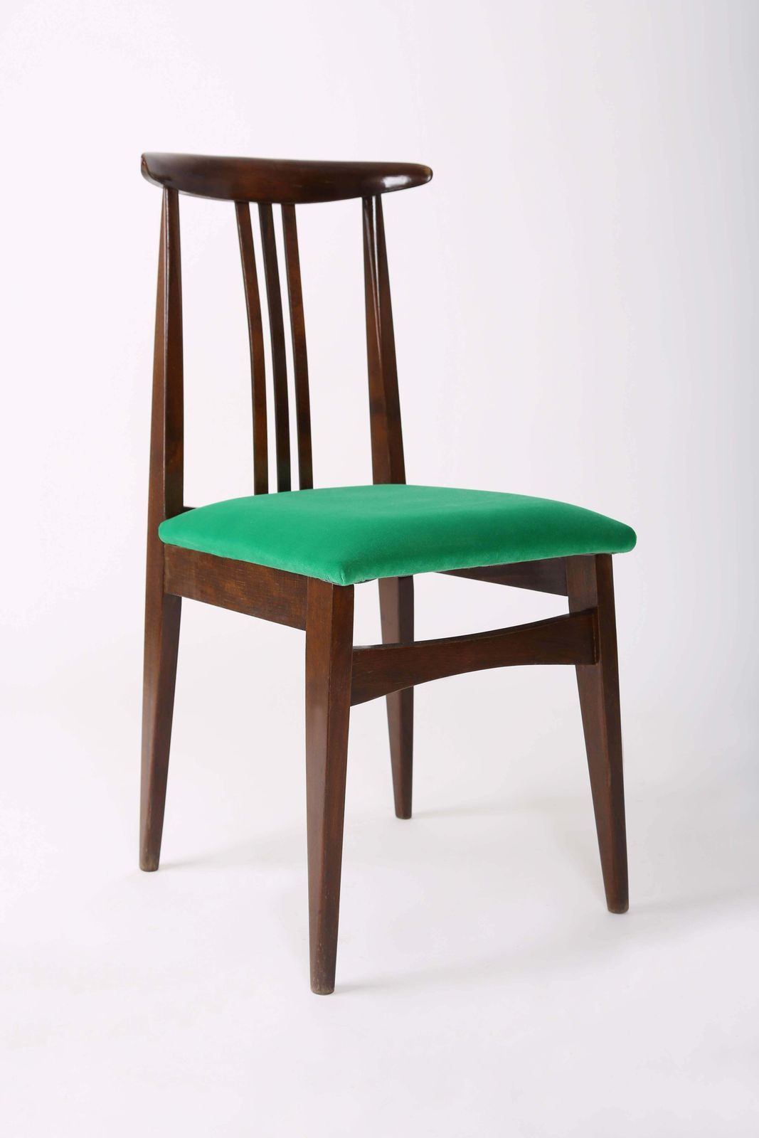Paar Zielinski Stoelen, Type 200 / 100b, Groen Velours, Polen, Jaren 1960 photo furniture