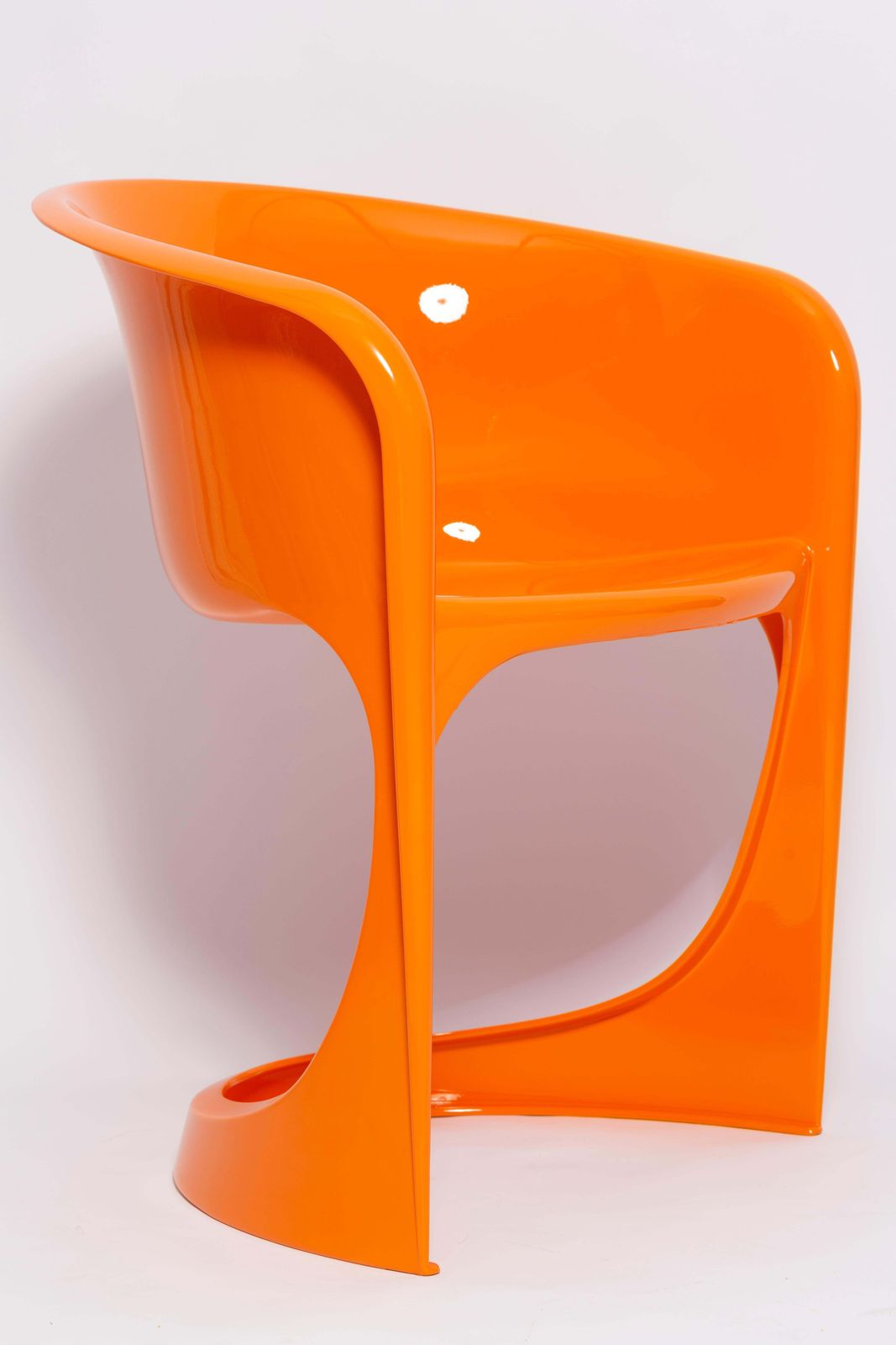 Mid Century Glossy Orange Cado Chair, Steen østergaard, 1974 photo for sale