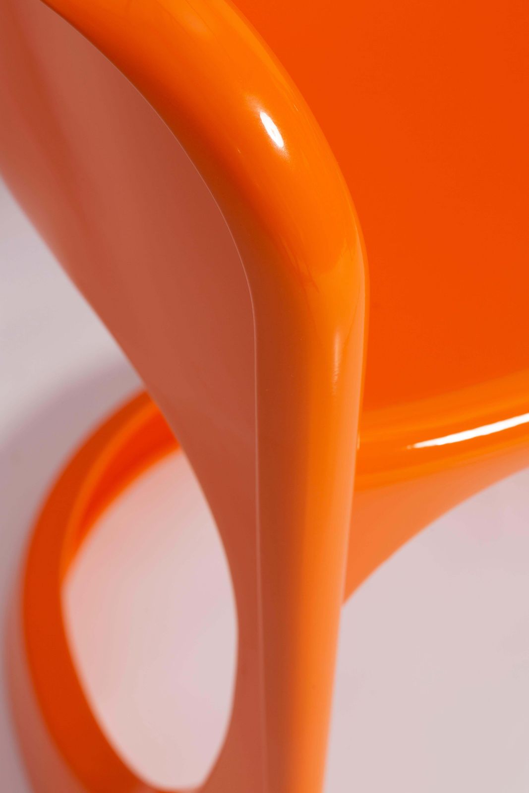 Mid Century Glossy Orange Cado Chair, Steen østergaard, 1974 photo buy