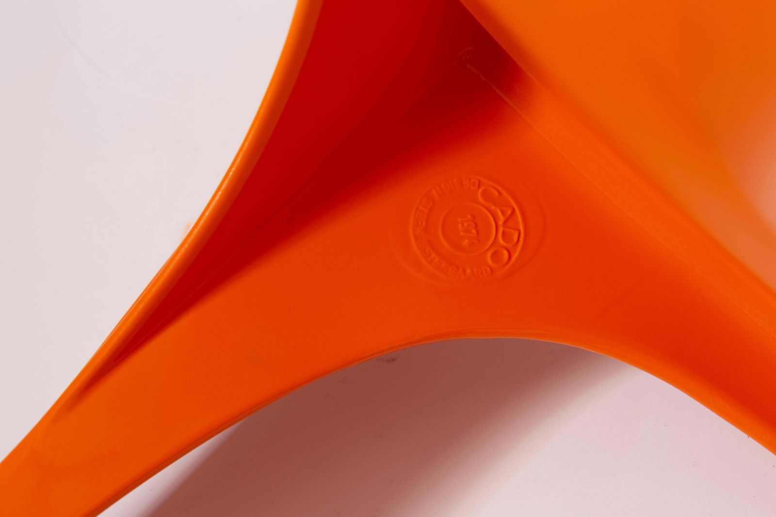 Furniture Mid Century Glossy Orange Cado Chair, Steen østergaard, 1974 photo