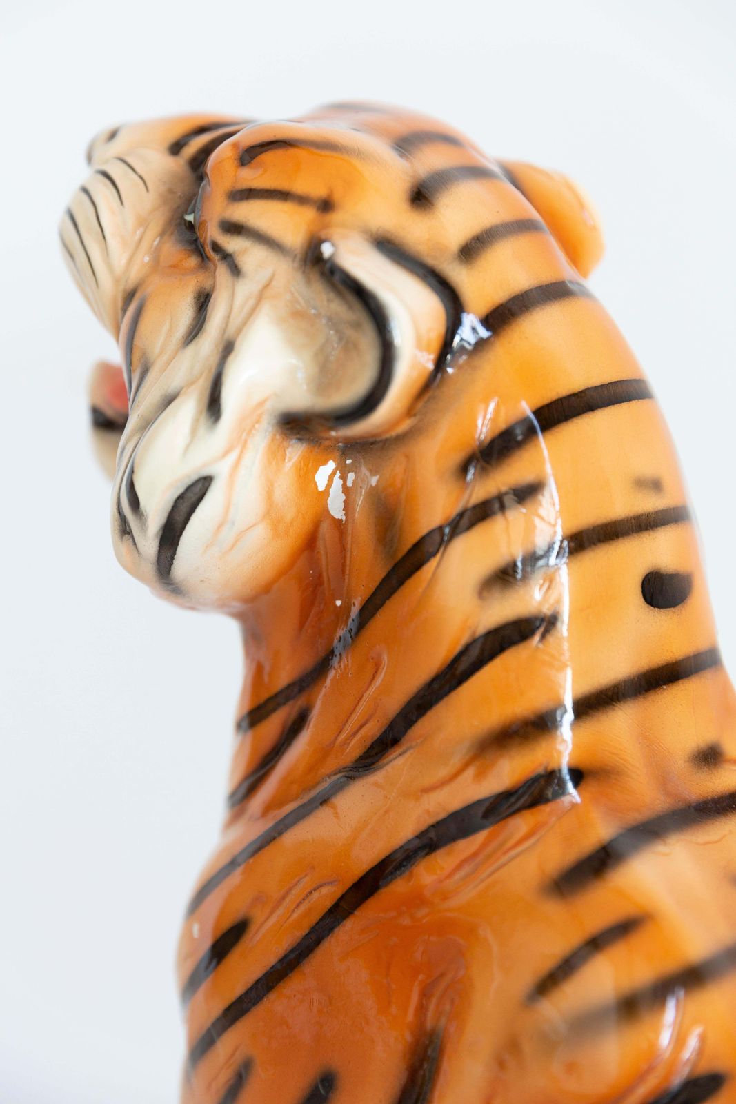 Big Rare Ceramic Tiger Decorative Sculpture, Italy, 1960s photo buy