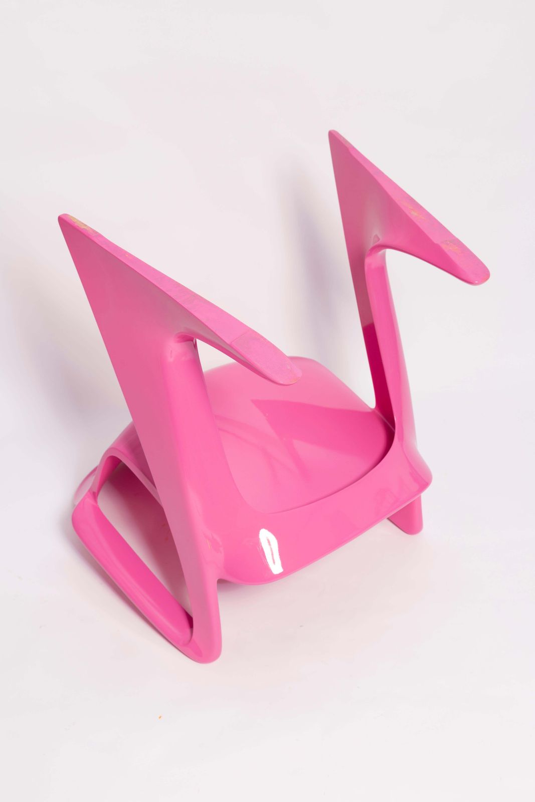 1276.0 Mid Century Pink Kangaroo Chair Designed By Ernst Moeckl, Germany, 1968 photo