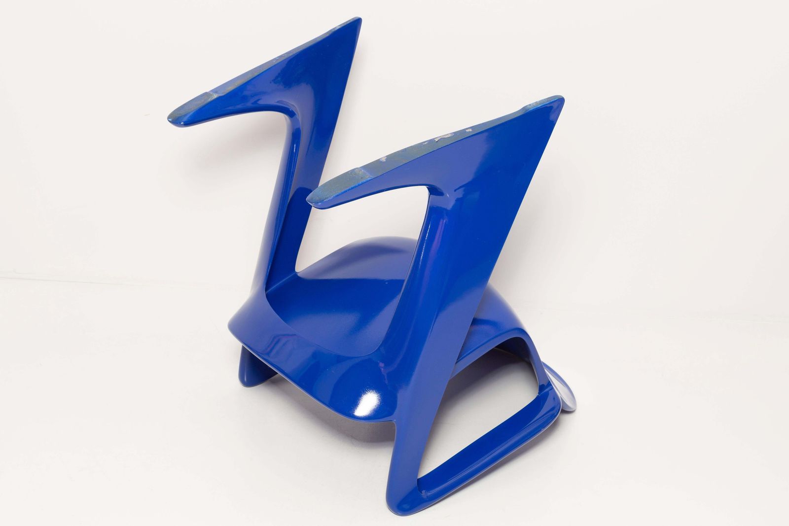 Meubels Ultramarijnblauwe Kangaroo Chair, Ontworpen Door Ernst Moeckl, Duitsland, 1968 photo
