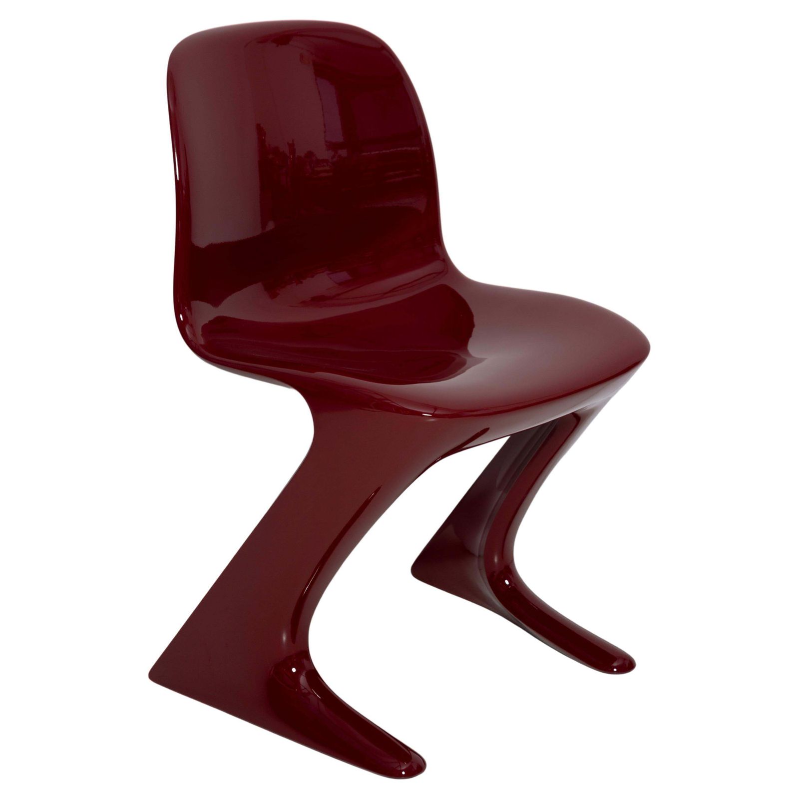 Dark Red Wine Kangaroo Chair Designed By Ernst Moeckl, Germany, 1968