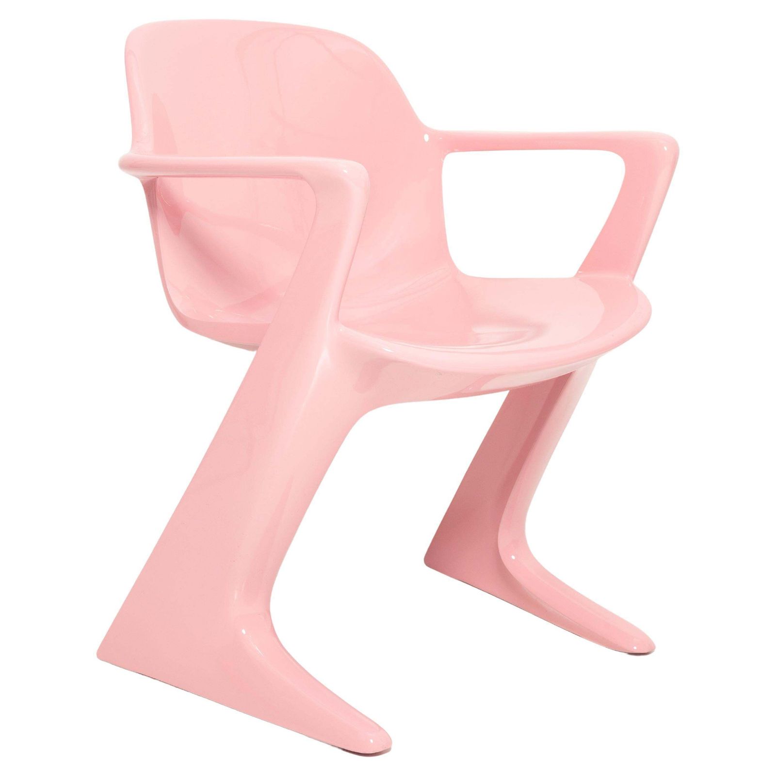 Mid Century Light Pink Kangaroo Chair Designed By Ernst Moeckl, Germany, 1968