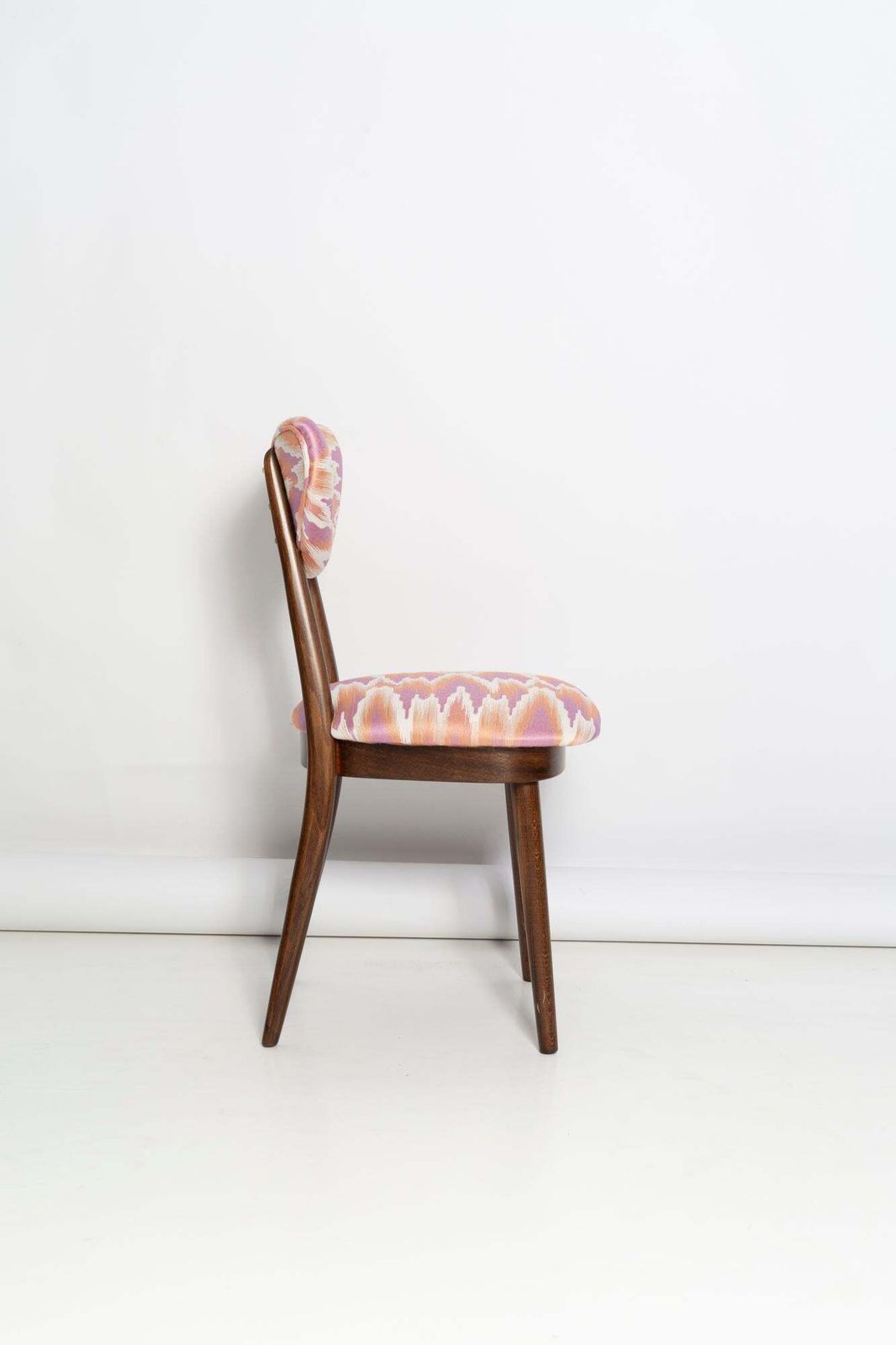 Set Of Two Midcentury Heart Chairs, Pink Fandango Jacquar, Dedar, Europe, 1960s photo 1361.0