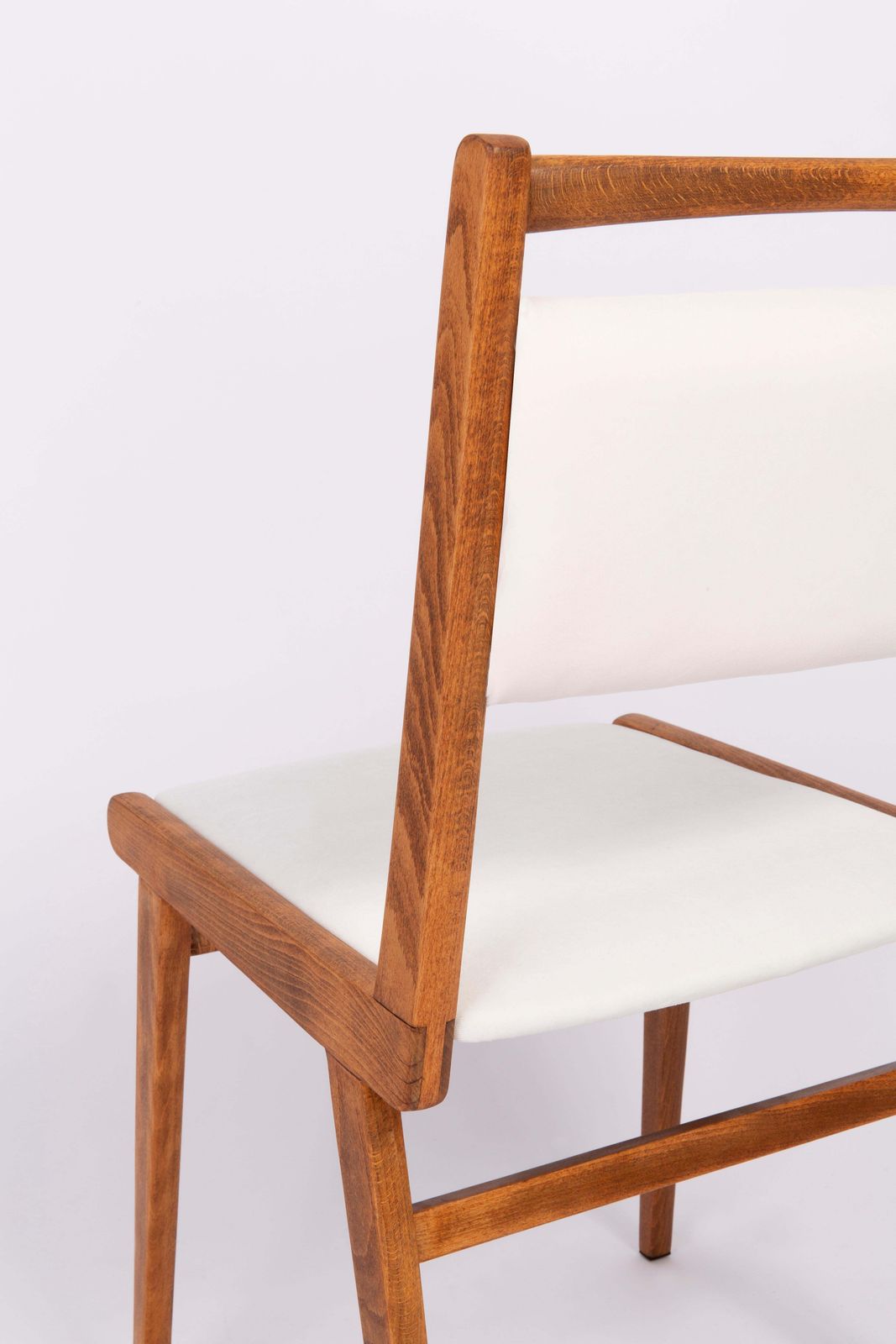 Furniture Set Of Three 20th Century Blue White And Red Velvet Chairs, Poland, 1960s photo