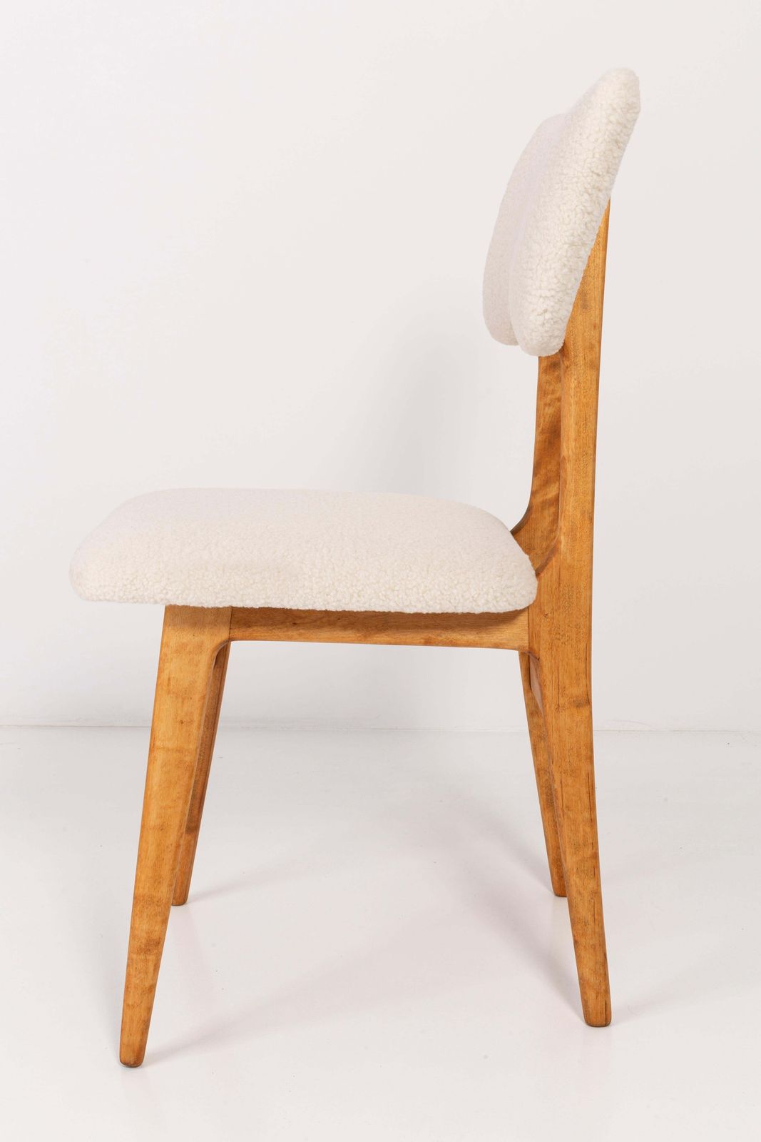 Set Of Four 20th Century Light Crème Boucle Chairs, 1960s photo buy