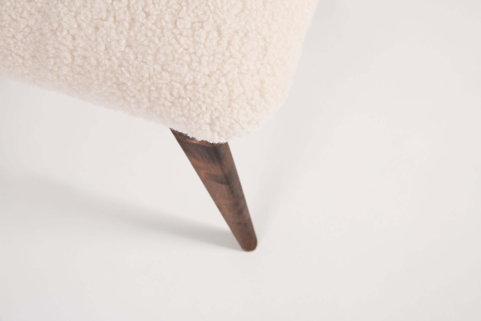 photo for sale Set Of Four 20th Century Light Crème Boucle Chairs, 1960s