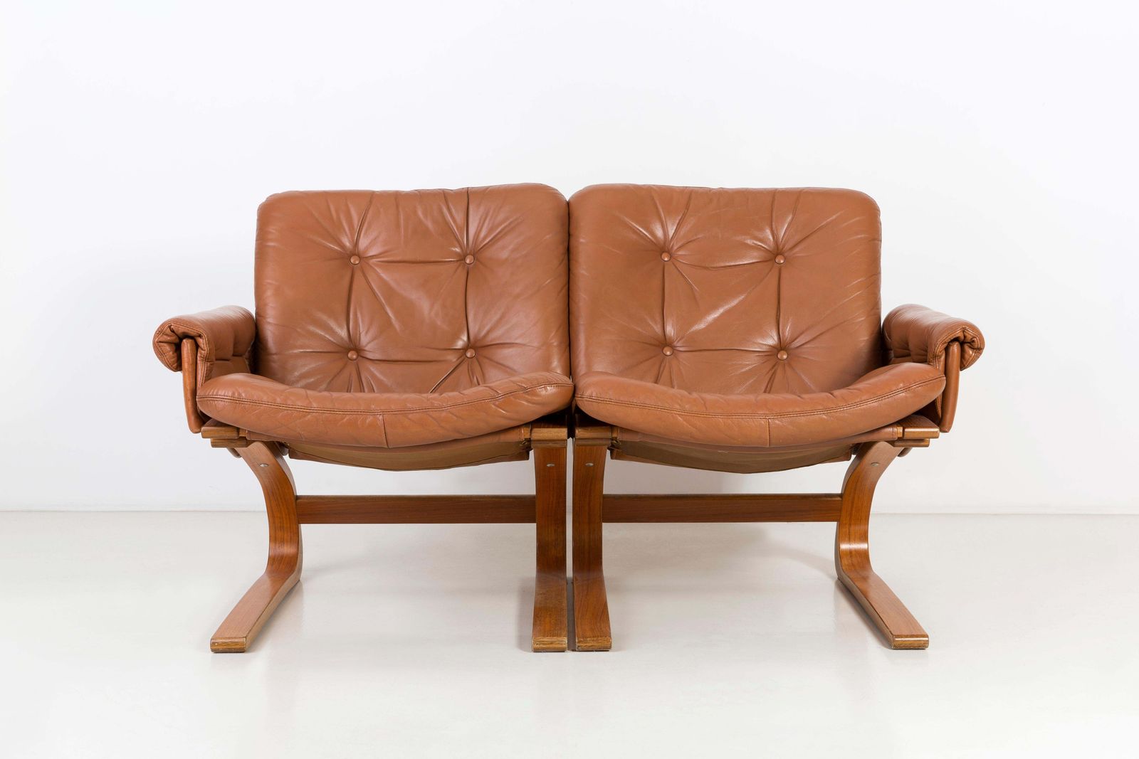 20th Century Teak Wood Kengu Sofa, Elsa & Nordahl Solheim For Rybo Rykken, 1970s photo for sale