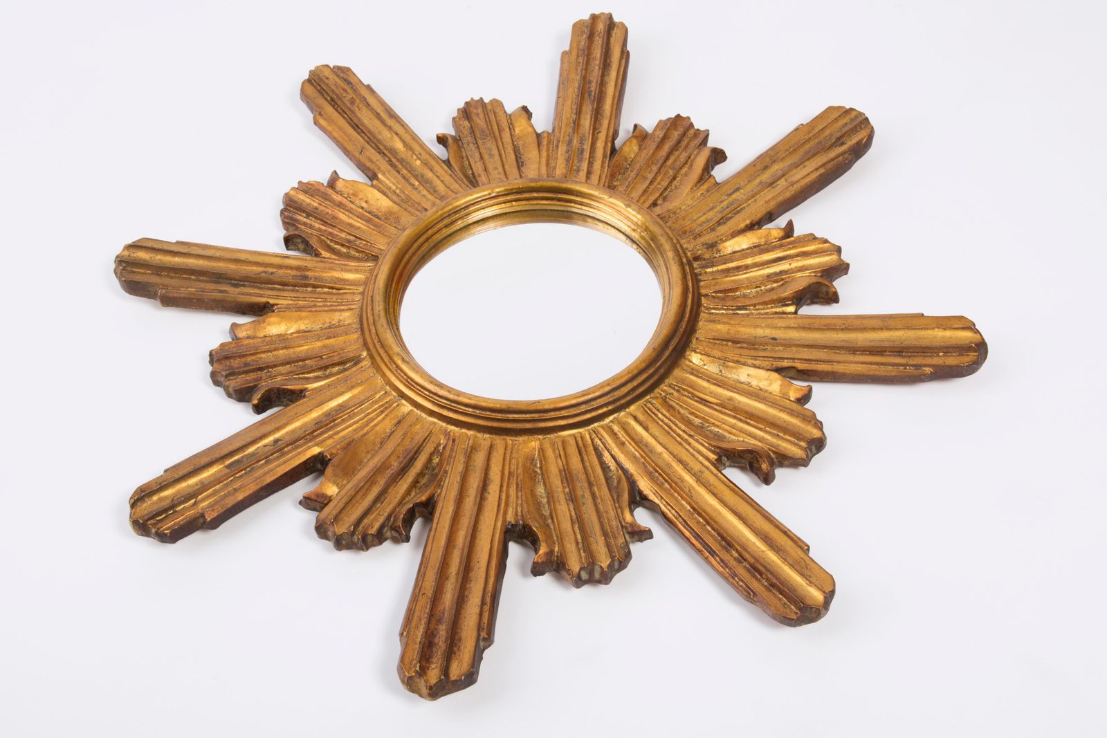 20th Century Modern Gold Italian Sunburst Mirror, Giltwood, 1960s photo furniture