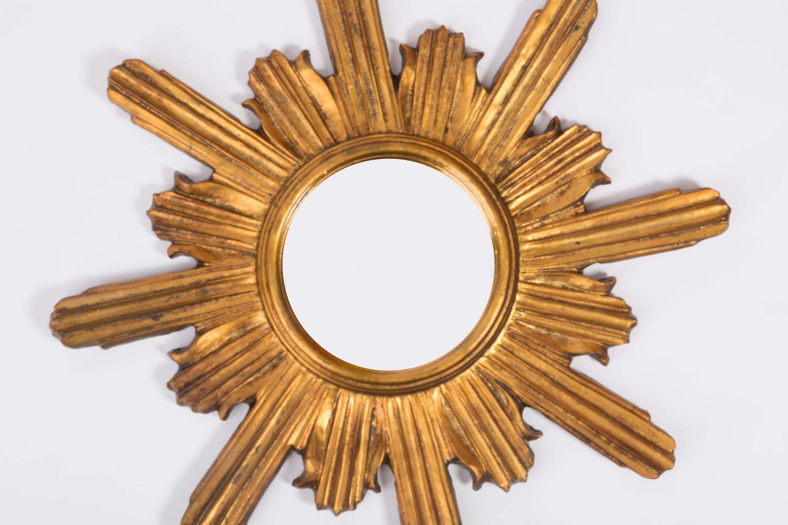 20th Century Modern Gold Italian Sunburst Mirror, Giltwood, 1960s photo for sale