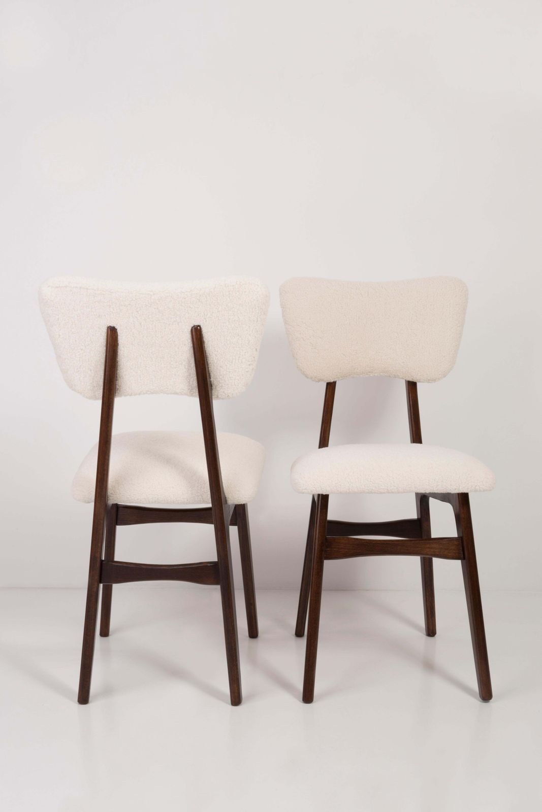 photo vintage Set Of Four 20th Century Light Crème Boucle Chairs, 1960s