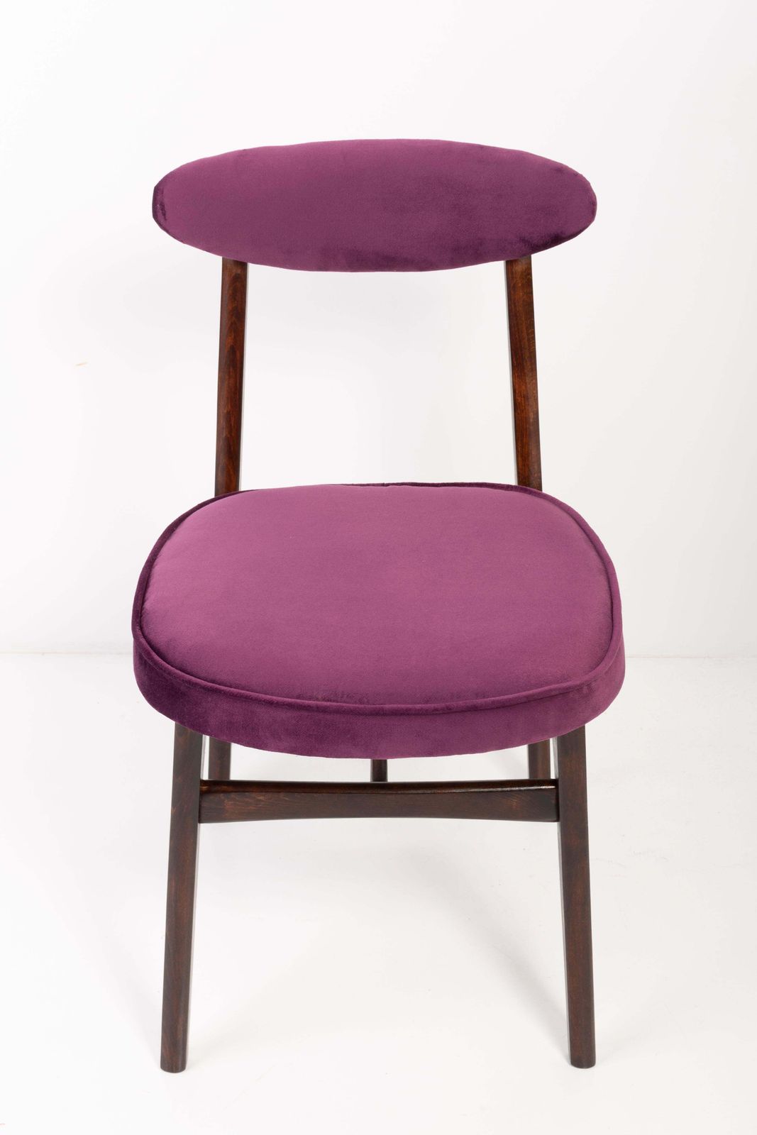 Set Of Four 20th Century Plum Violet Velvet Rajmund Halas Chairs, 1960s photo buy
