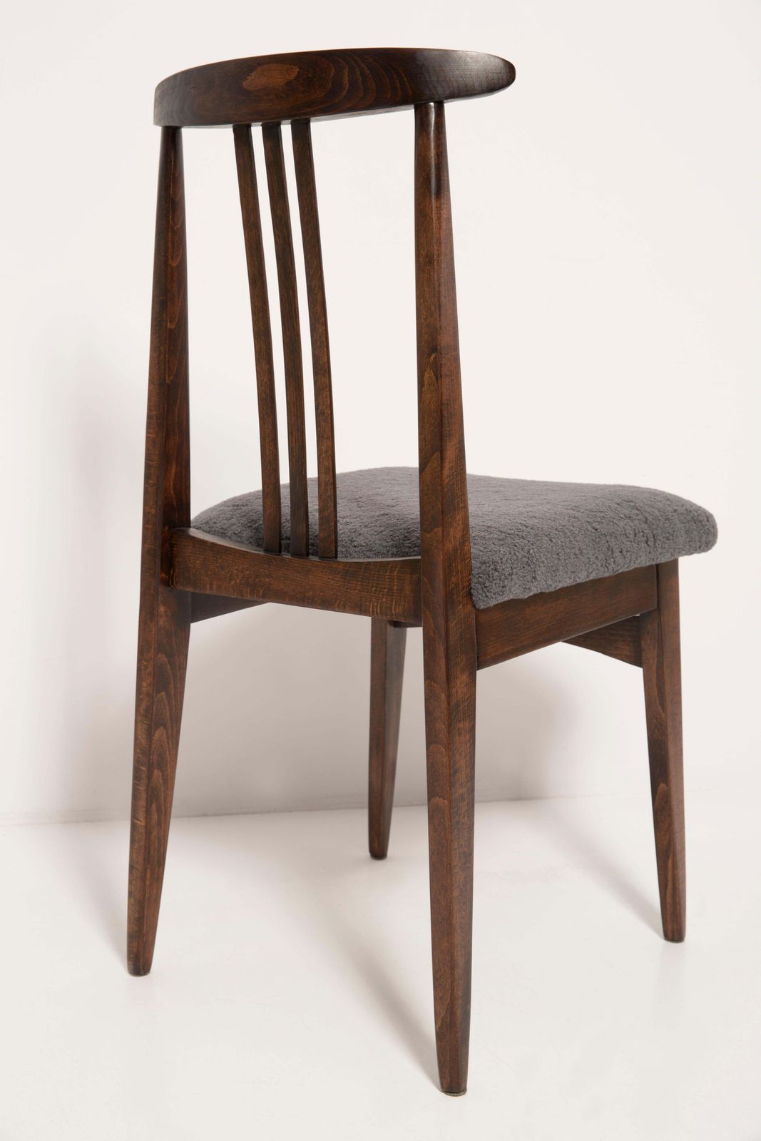photo for sale Set Of Four Gray Boucle Chairs, By Zielinski, Poland, 1960s