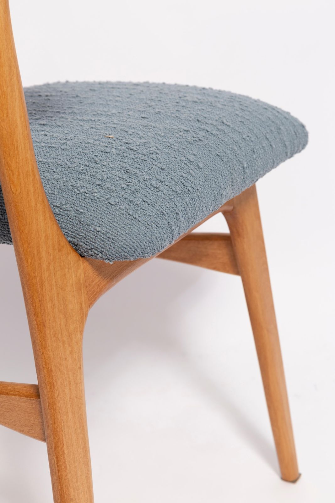 Mid Century Butterfly Dining Chair, Gray Boucle, Europe, 1960s photo vintage