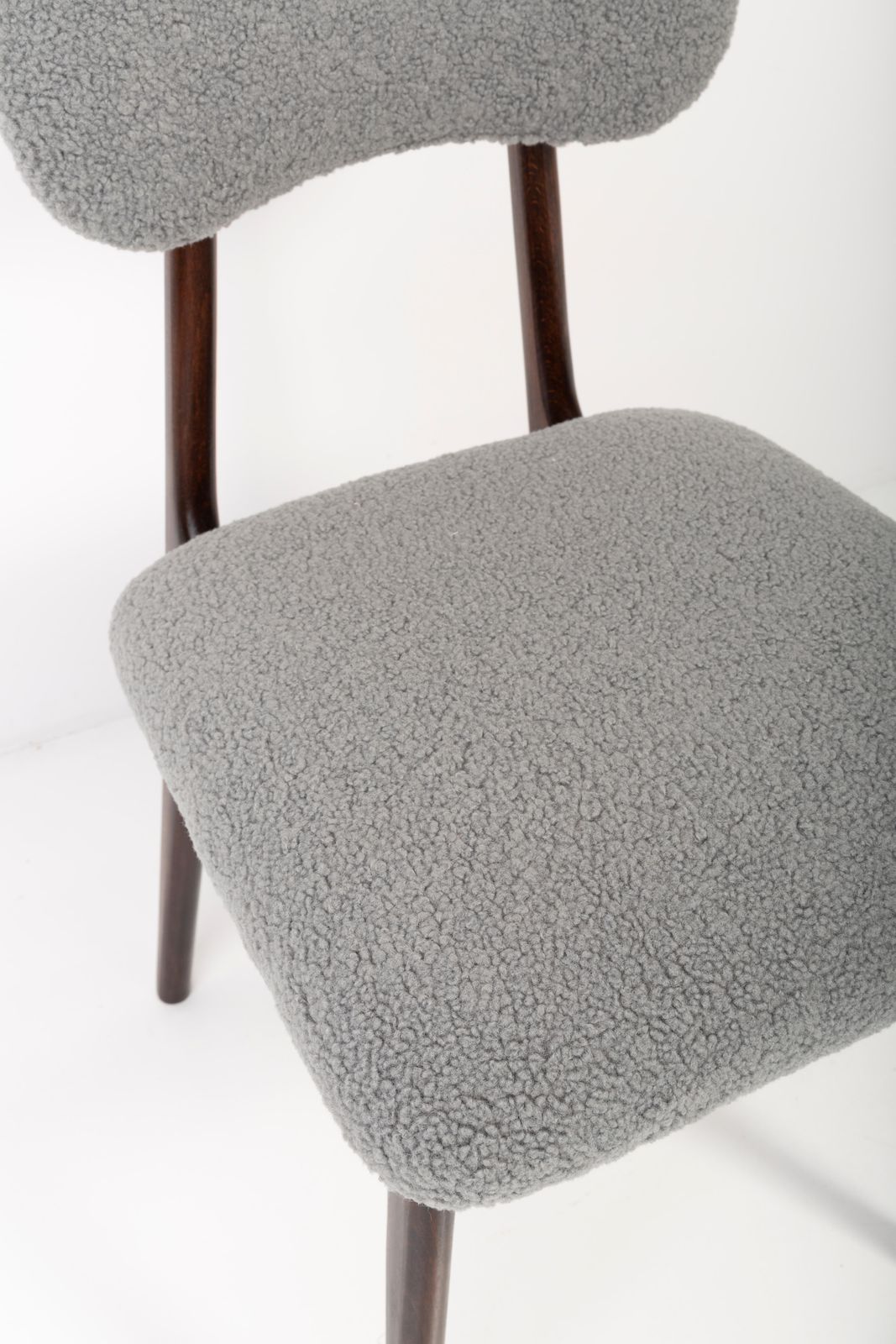 photo vintage 20th Century Gray Boucle Chair, 1960s