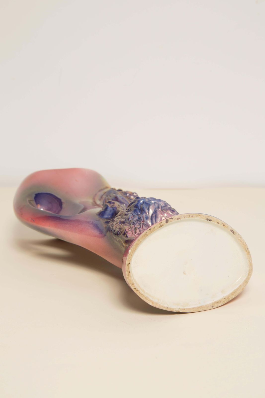 photo buy Midcentury Porcelain Vase With Poodle Dog, Hand Painted, Europe, 1960s