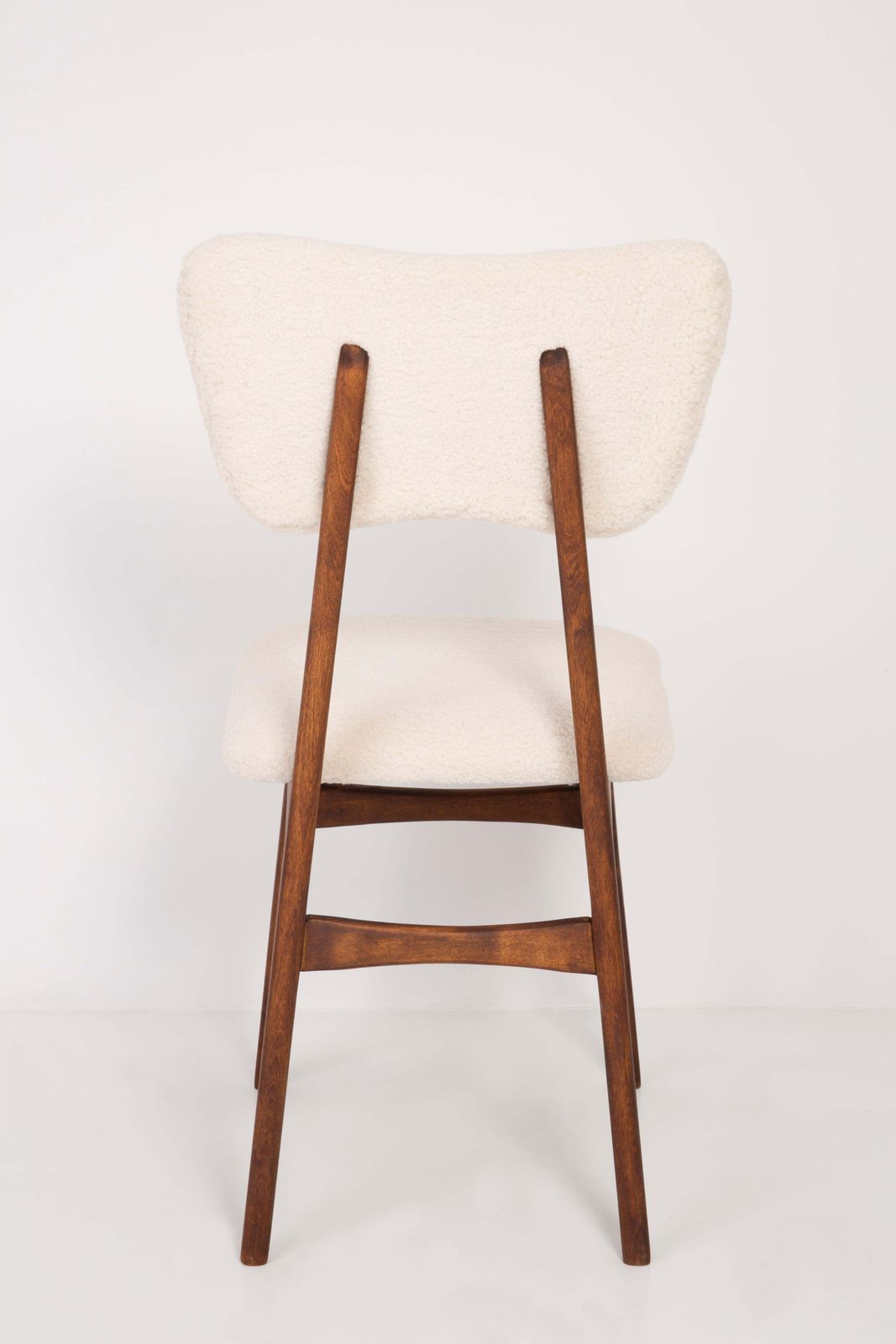 Furniture Set Of Two 20th Century Light Crème Boucle Chairs, 1960s photo