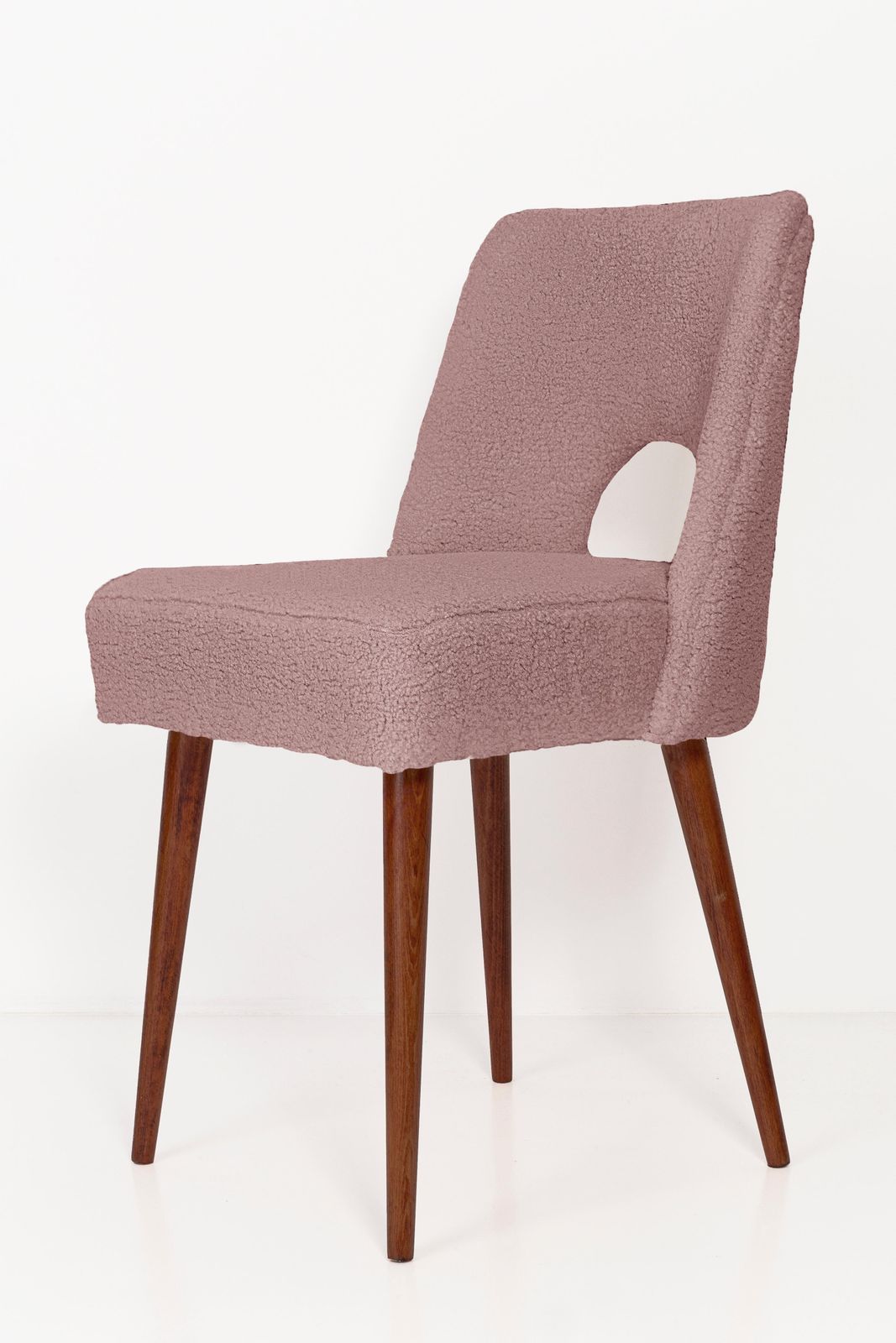 Set Of Two Pink Boucle 'Shell' Chairs, 1960s photo 1063.0
