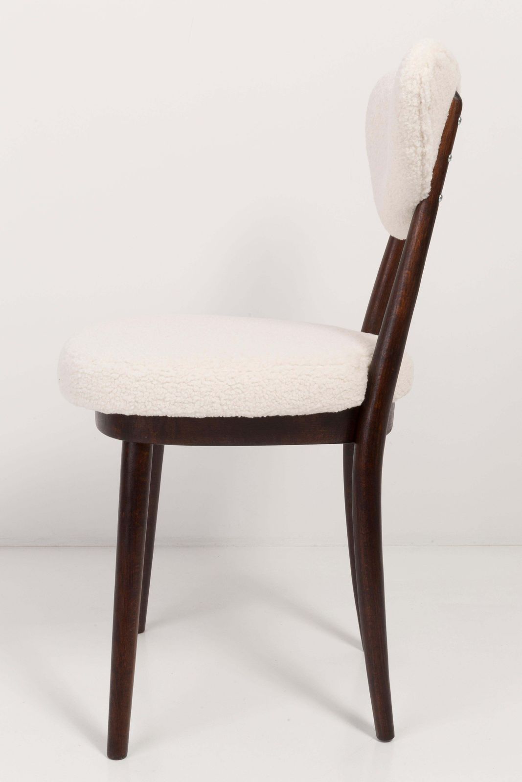 photo for sale Pair Of Light Boucle Heart Chairs, Europe, 1960s