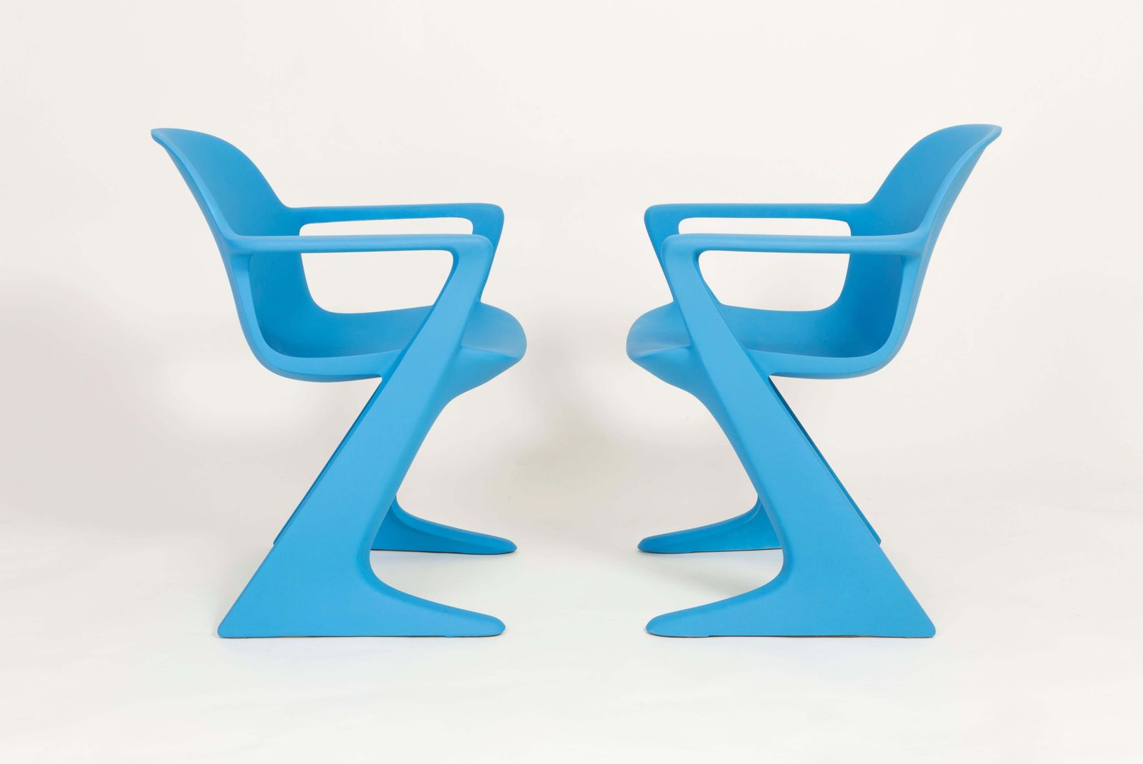 Set Of Two Blue Kangaroo Chairs Designed By Ernst Moeckl, Germany, 1968 photo Furniture