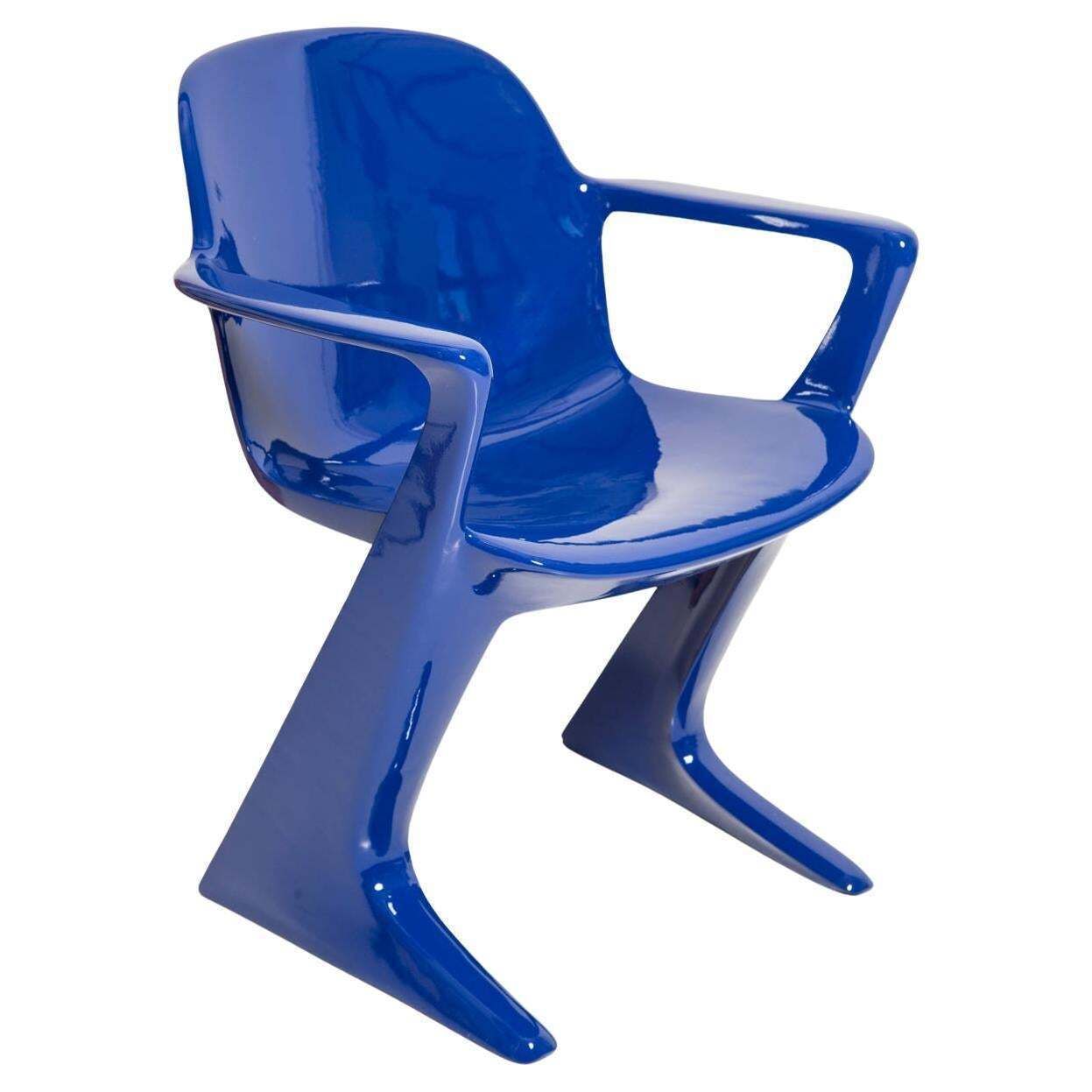 Ultramarine Blue Kangaroo Chair Designed By Ernst Moeckl, Germany, 1968