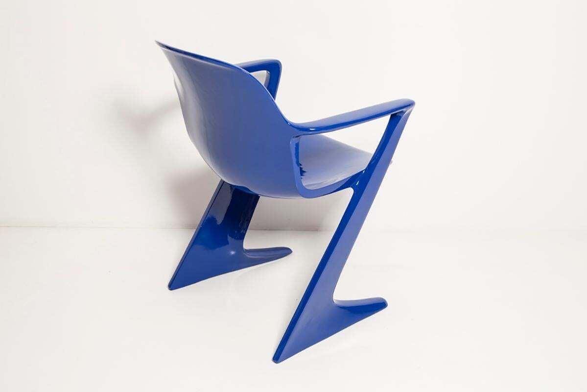 Ultramarine Blue Kangaroo Chair Designed By Ernst Moeckl, Germany, 1968 photo vintage