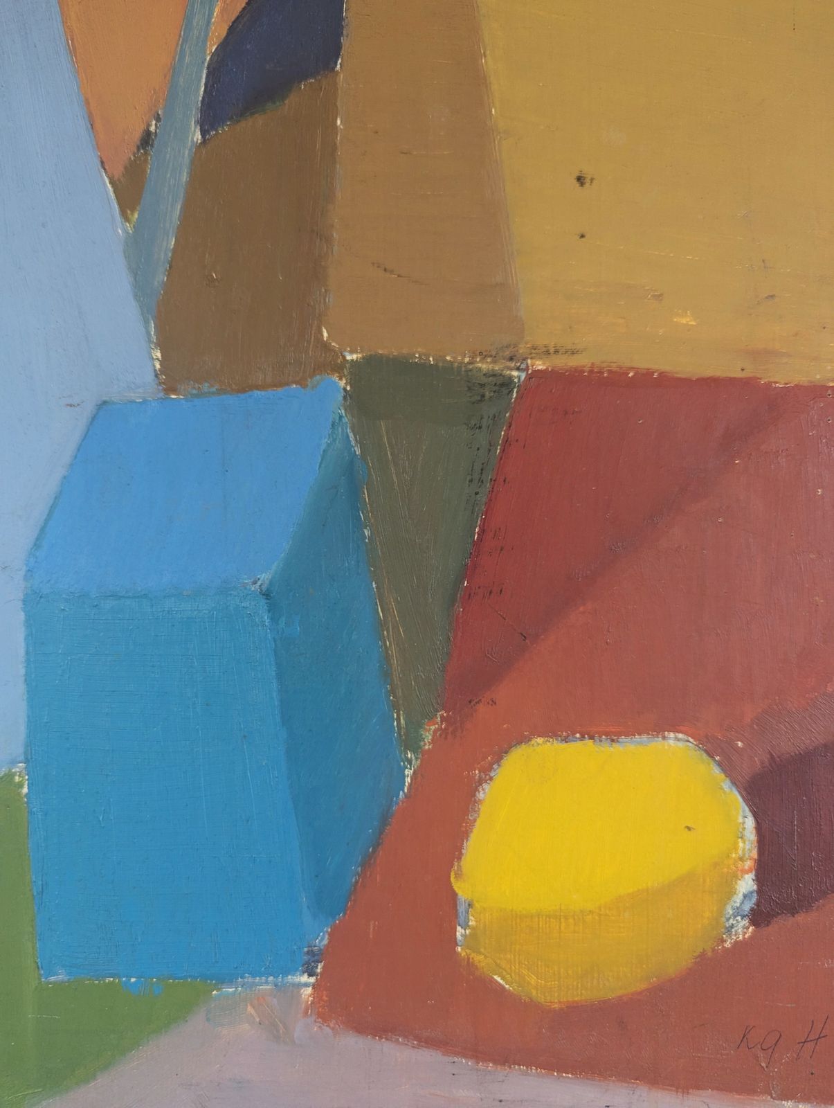 Art Geometric Still Life, Oil Painting photo