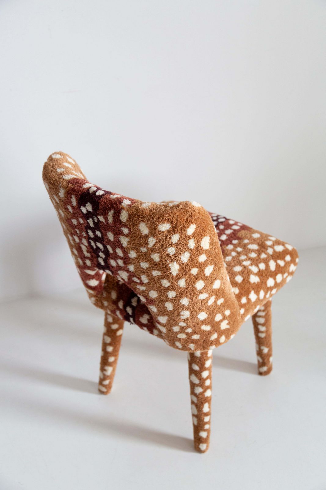 Mid Century Hand Tufting Roe Deer Bambi Wool Shell Chair, Europe, 1960s photo buy